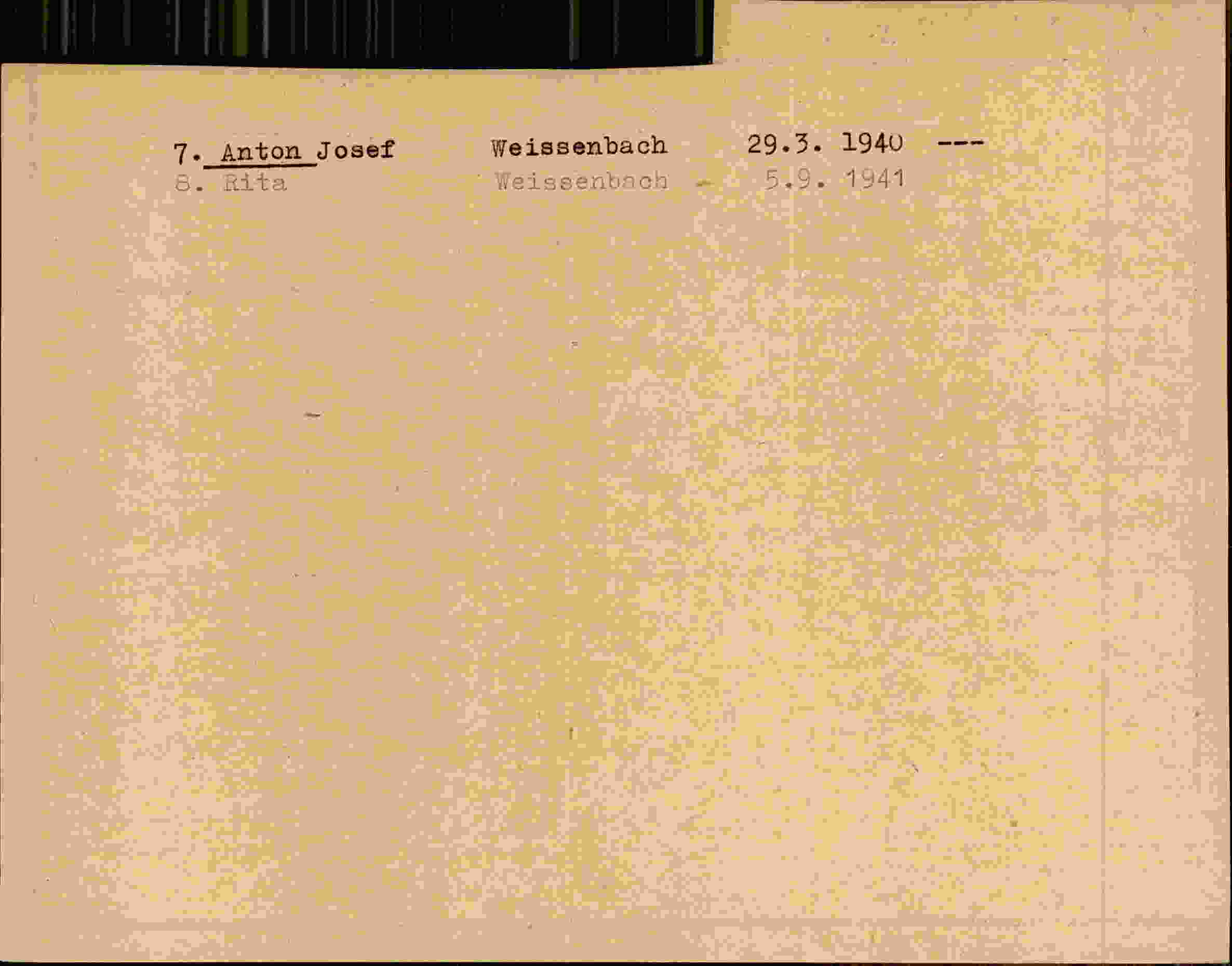 Rückseite des Dokuments