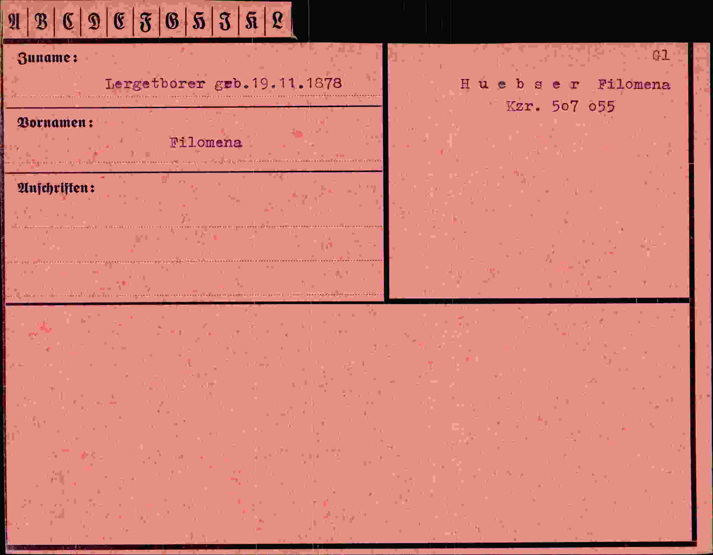 Vorderseite des Dokuments