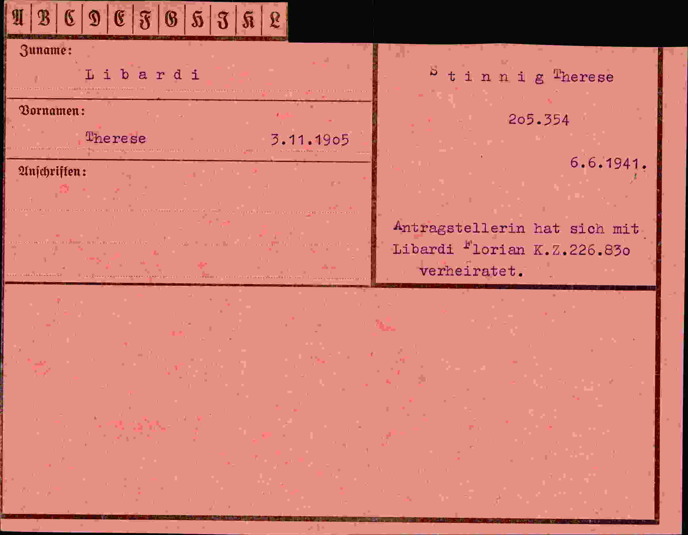 Vorderseite des Dokuments