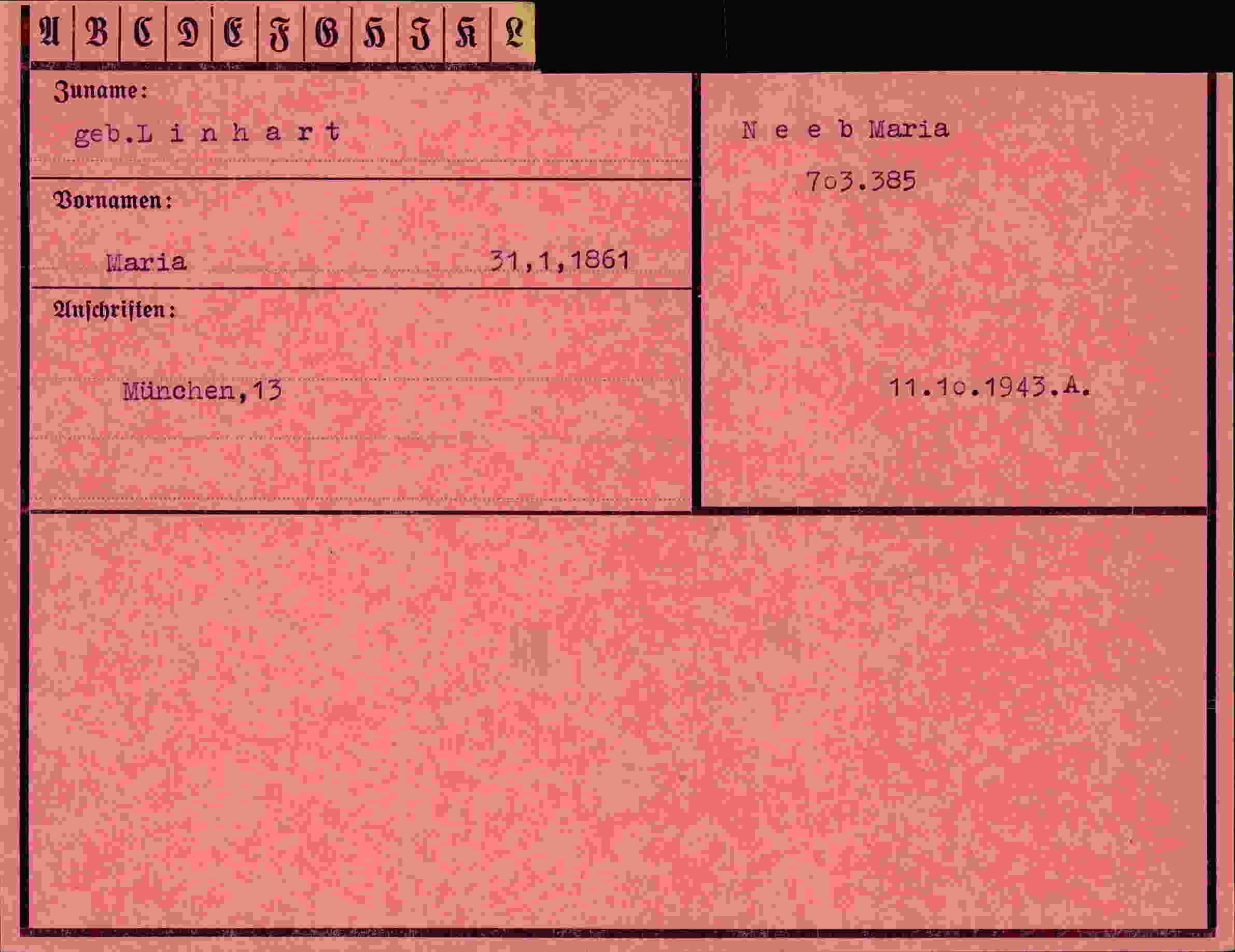 Vorderseite des Dokuments