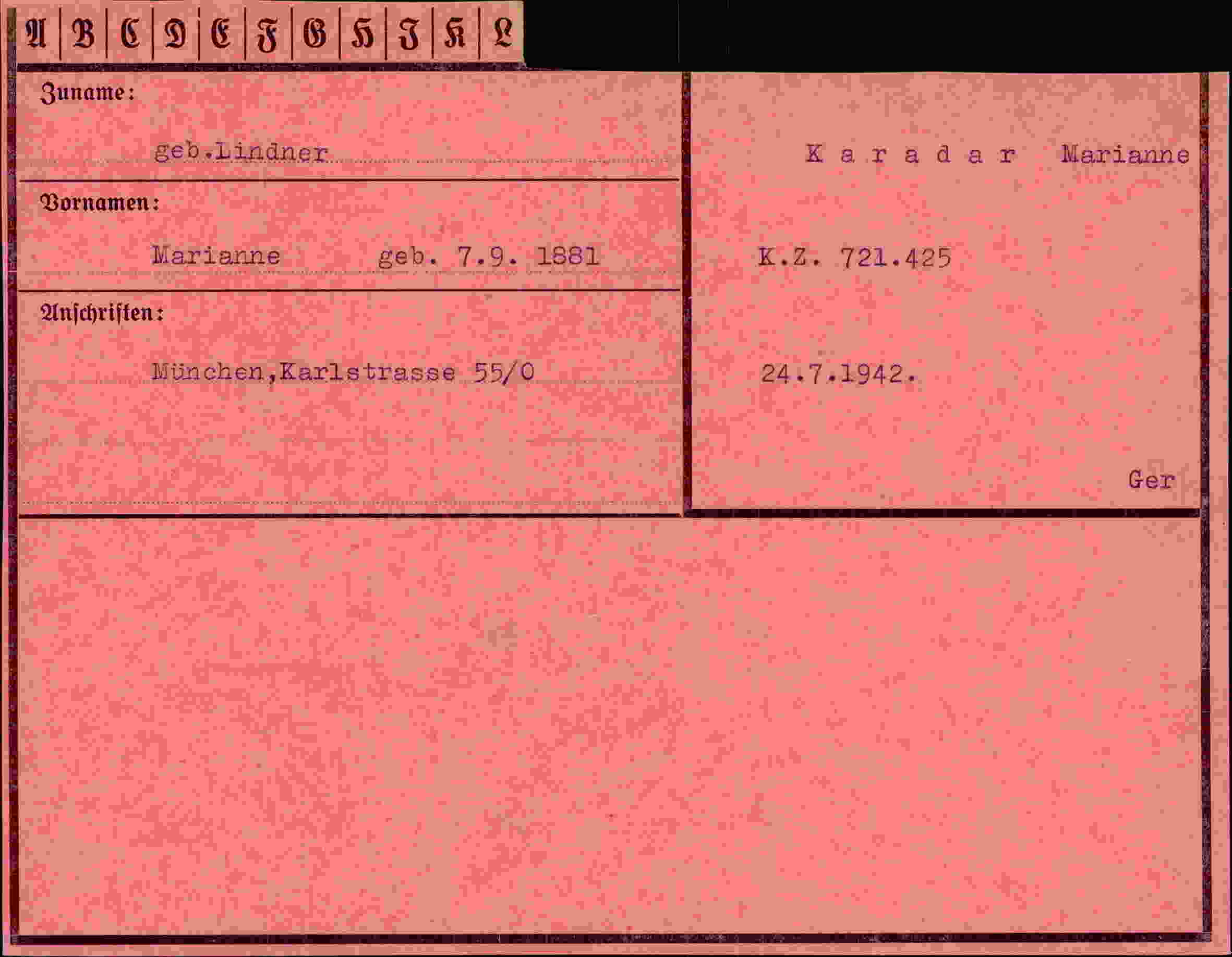 Vorderseite des Dokuments