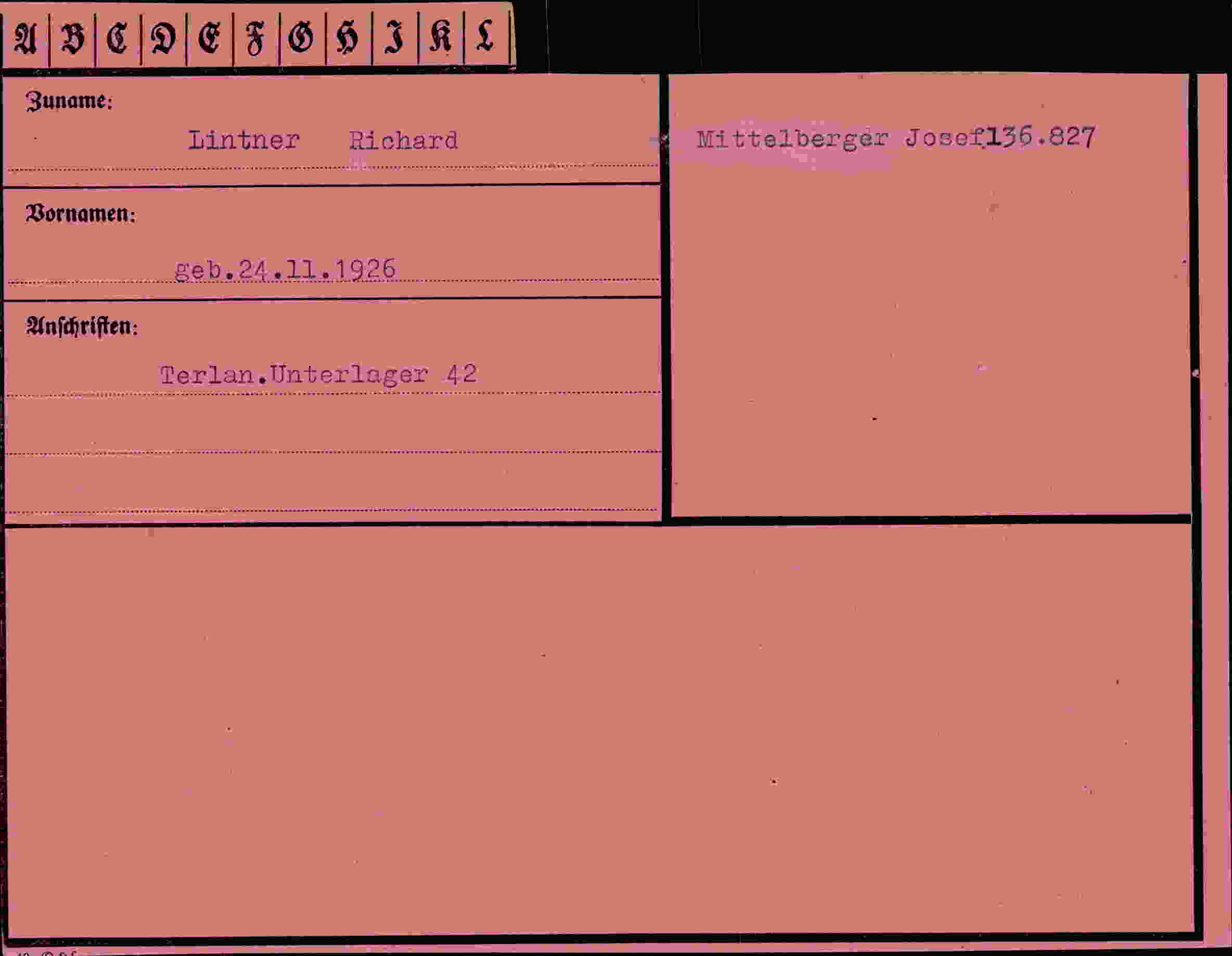 Vorderseite des Dokuments