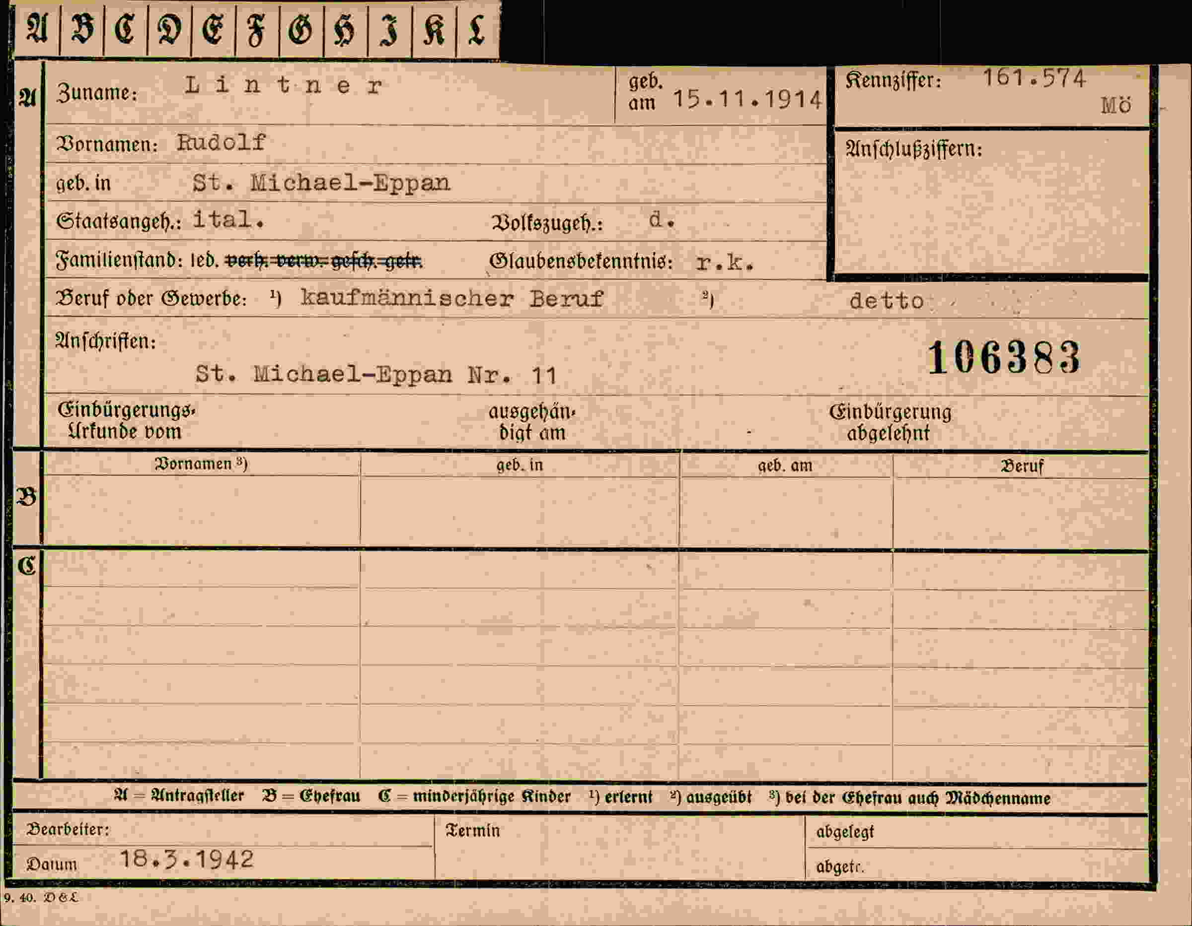 Dokument für Rudolf Lintner