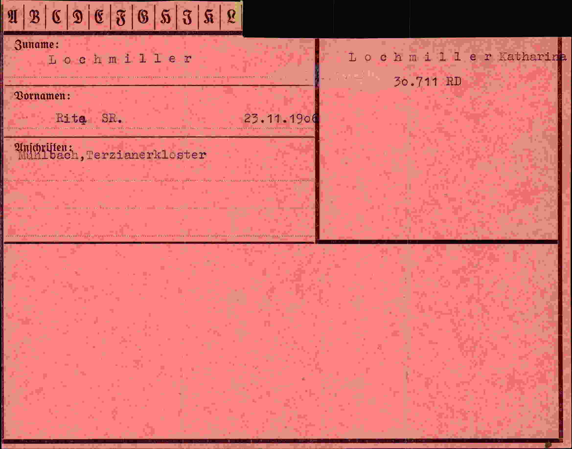 Vorderseite des Dokuments