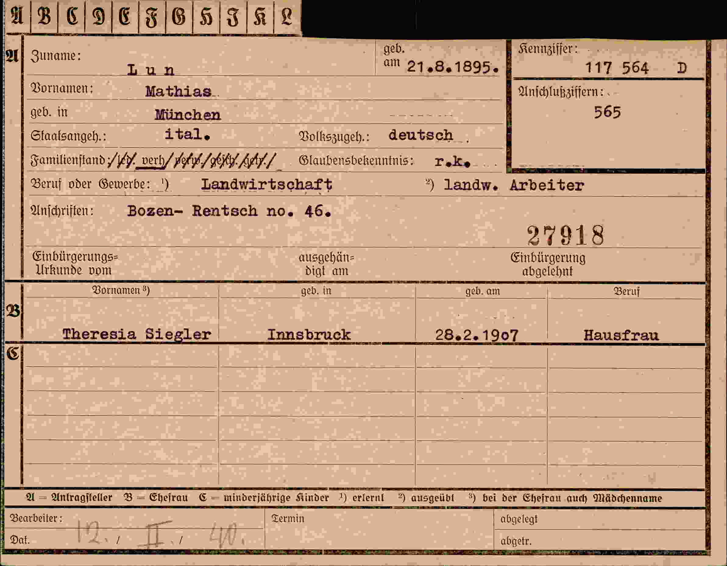 Dokument für Mathias Lun