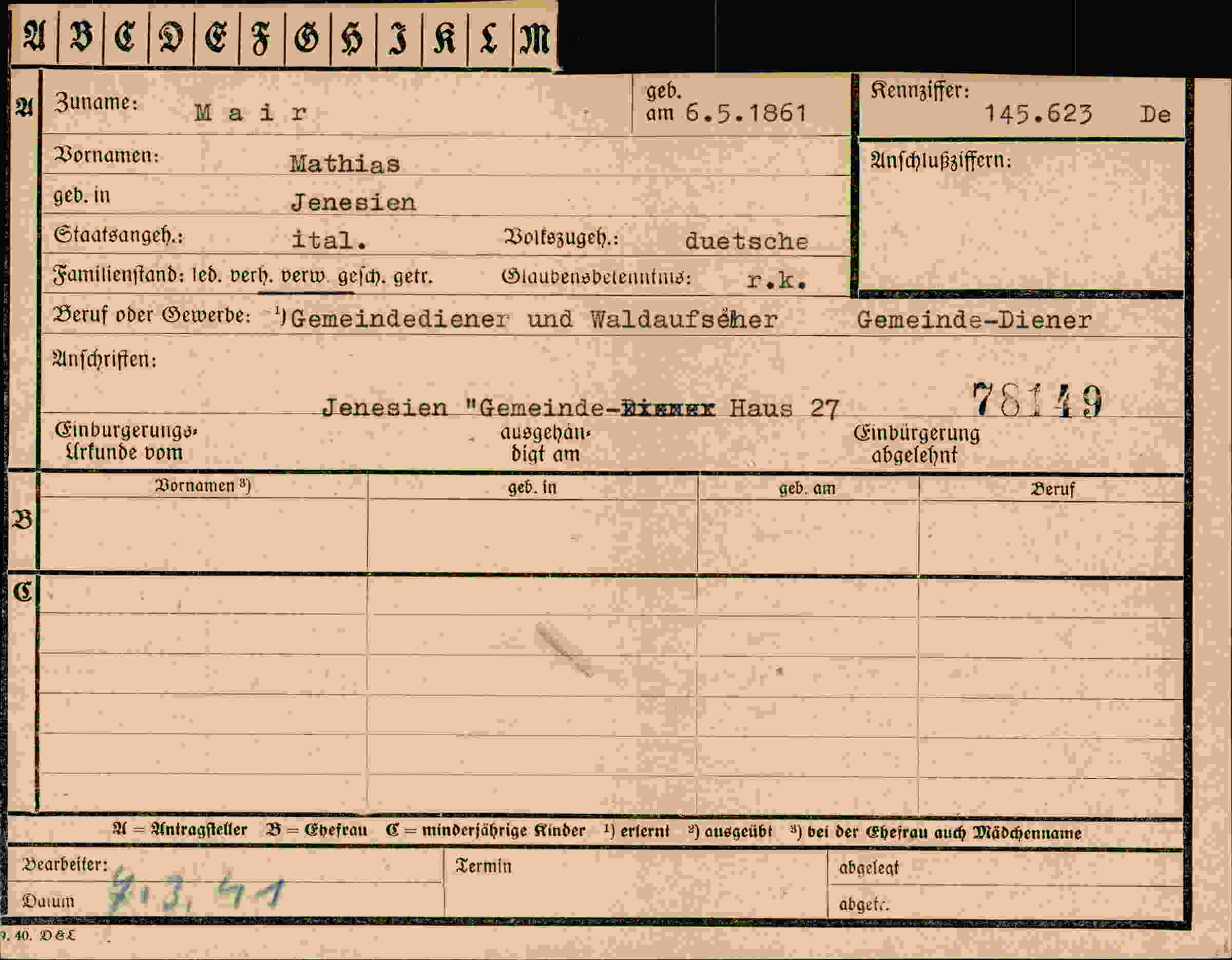 Dokument für Mathias Mair