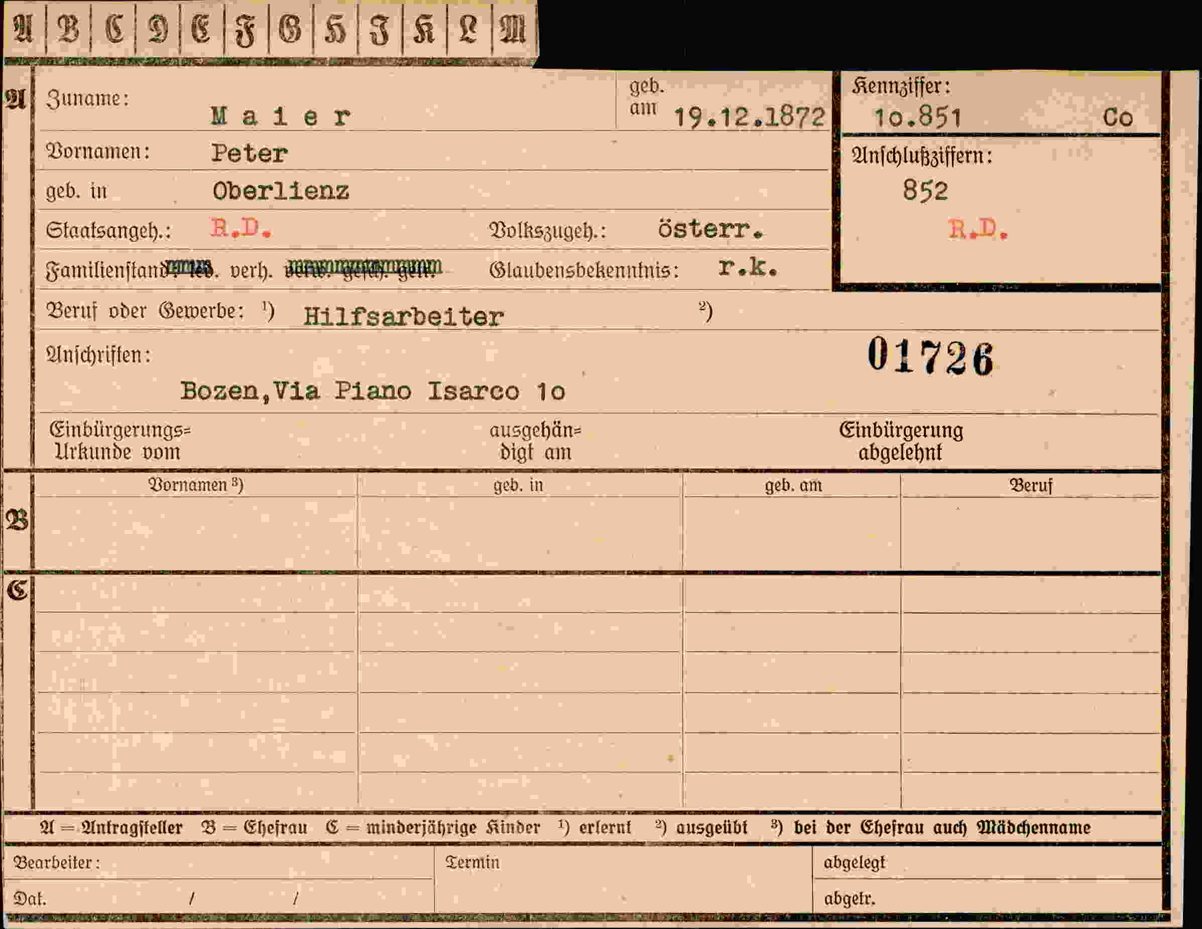 Dokument für Peter Maier