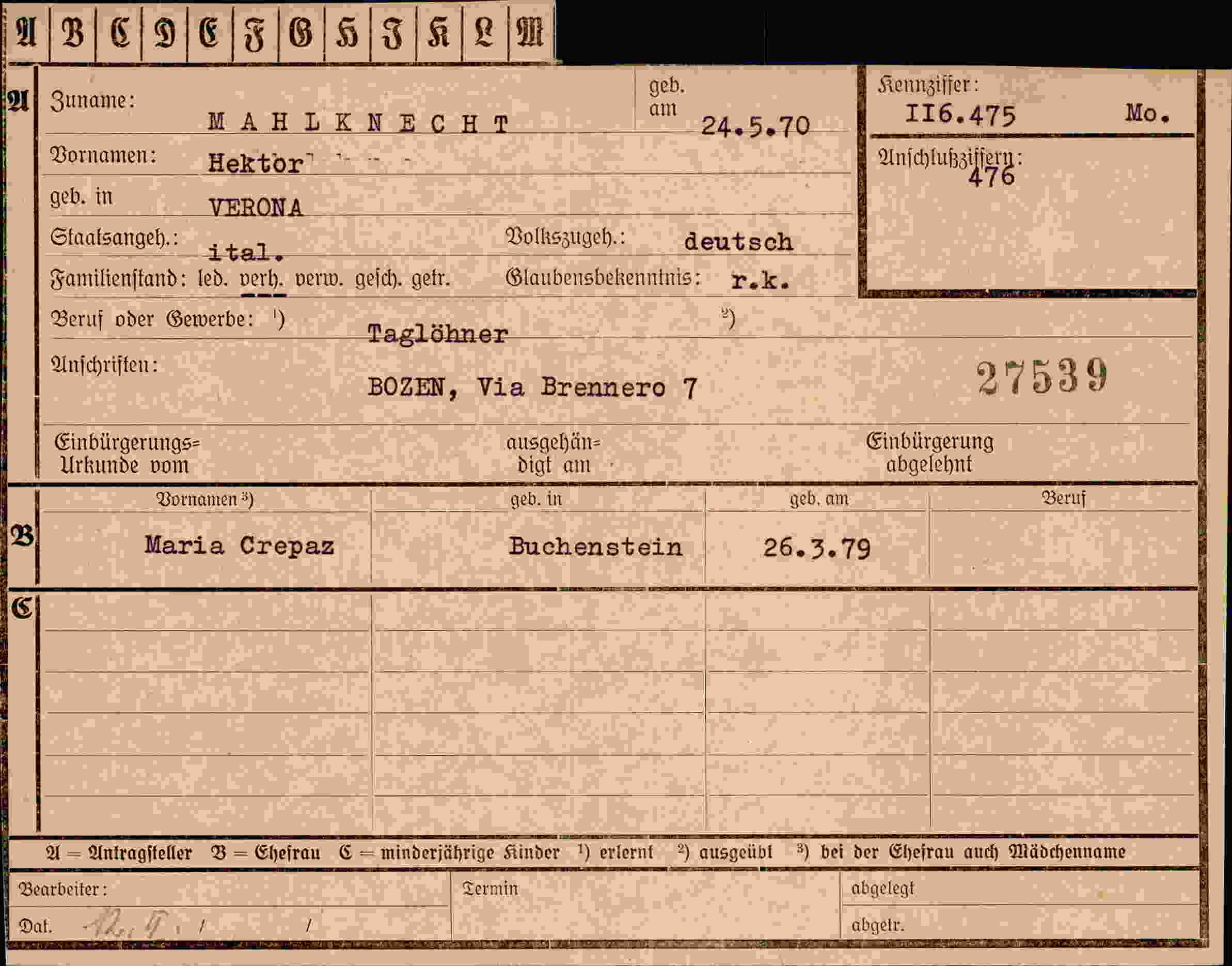 Dokument für Hektor Mahllkn
