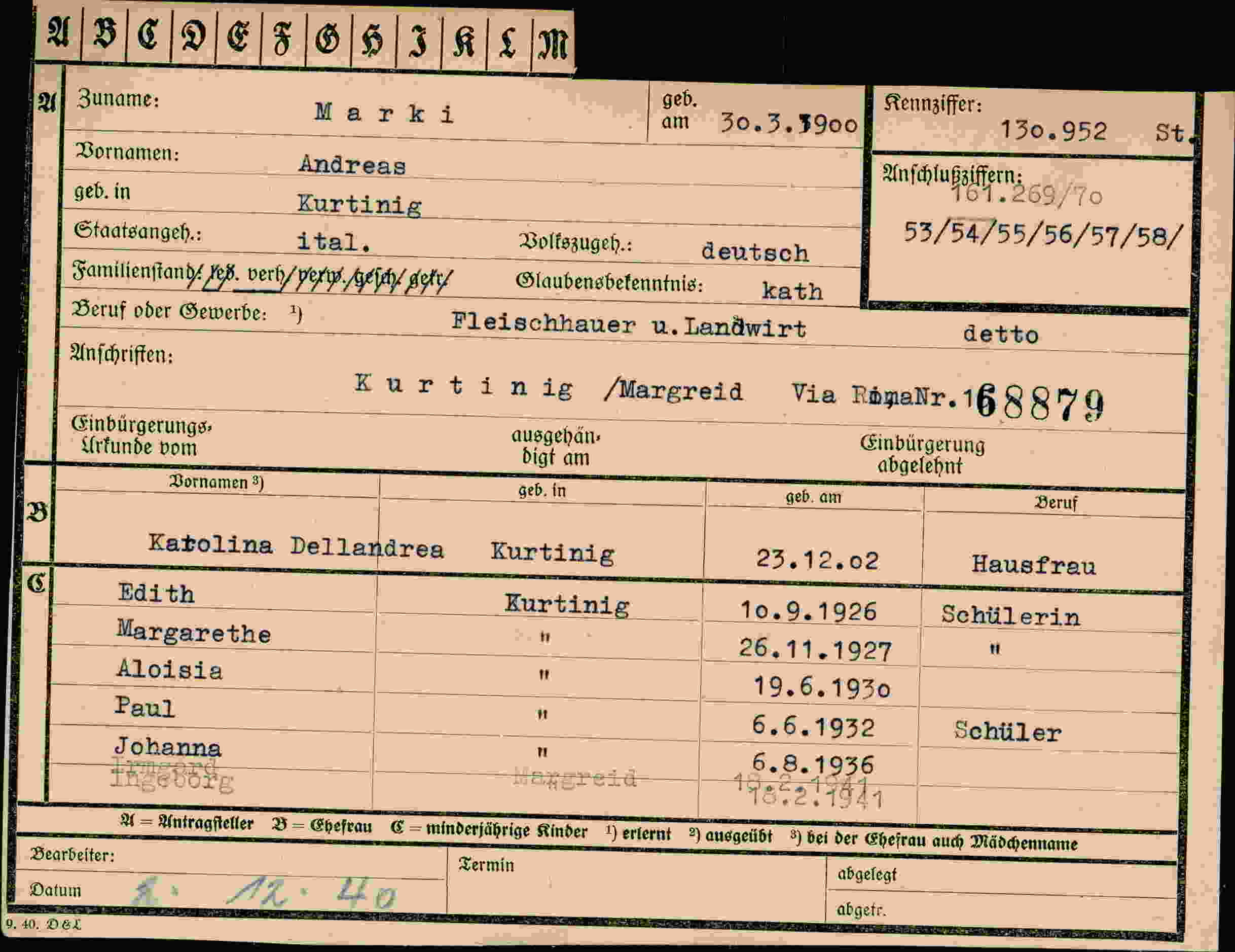Dokument für Andreas Marki