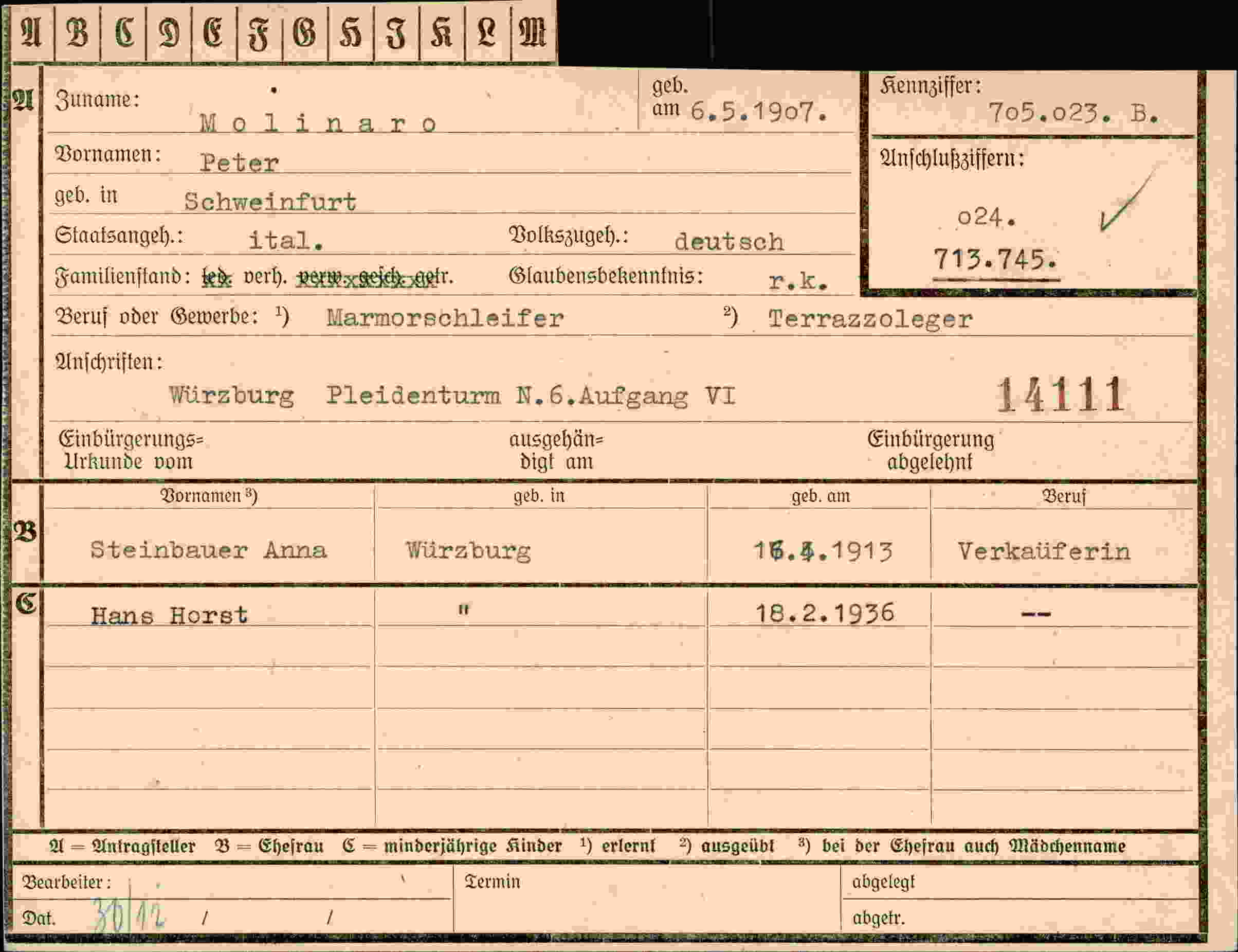 Dokument für Peter Molinaro
