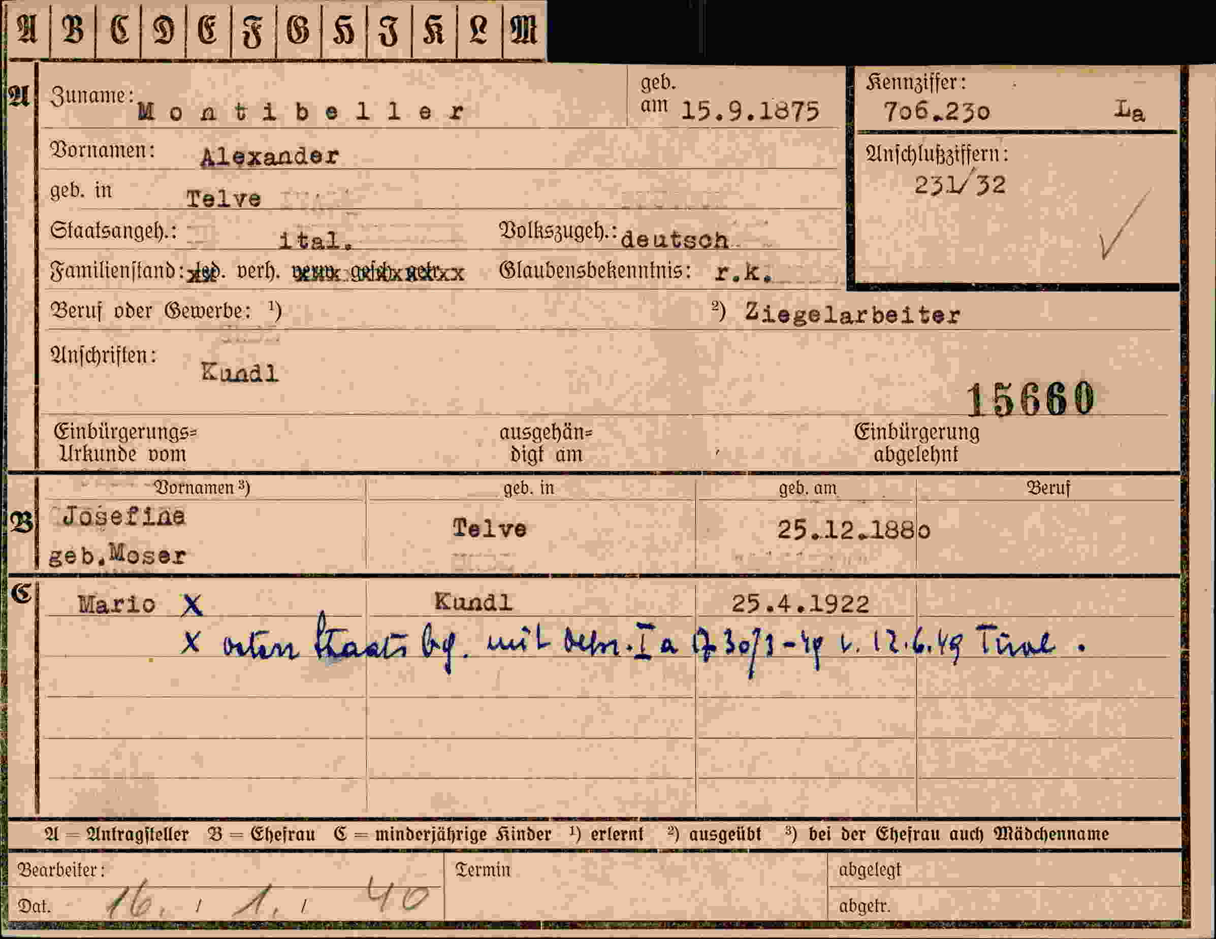 Dokument für Alexander Montibeller