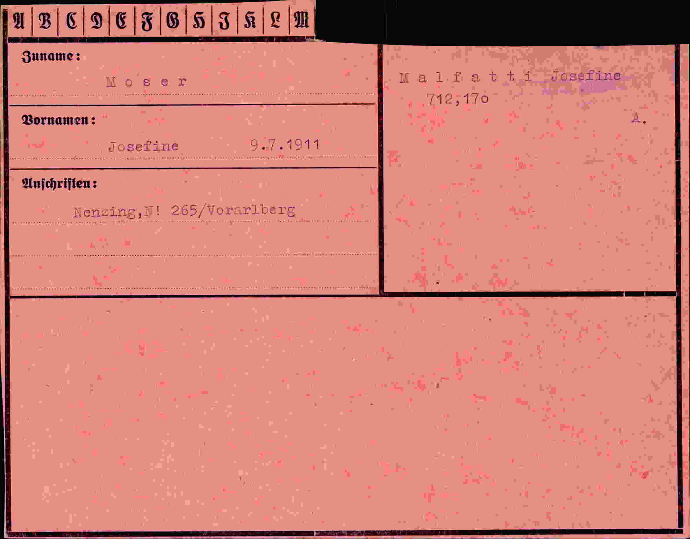 Vorderseite des Dokuments