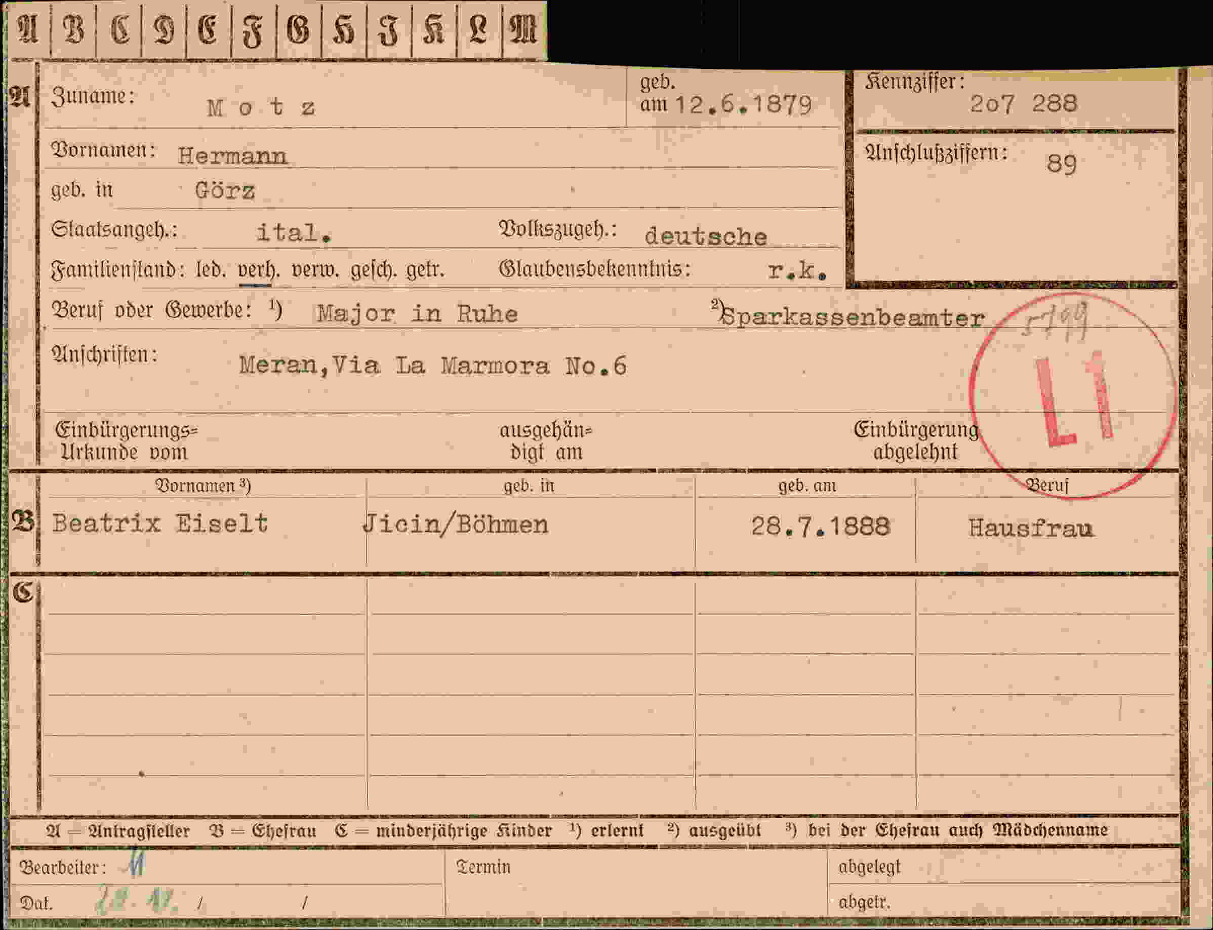 Dokument für Hermann Mötz