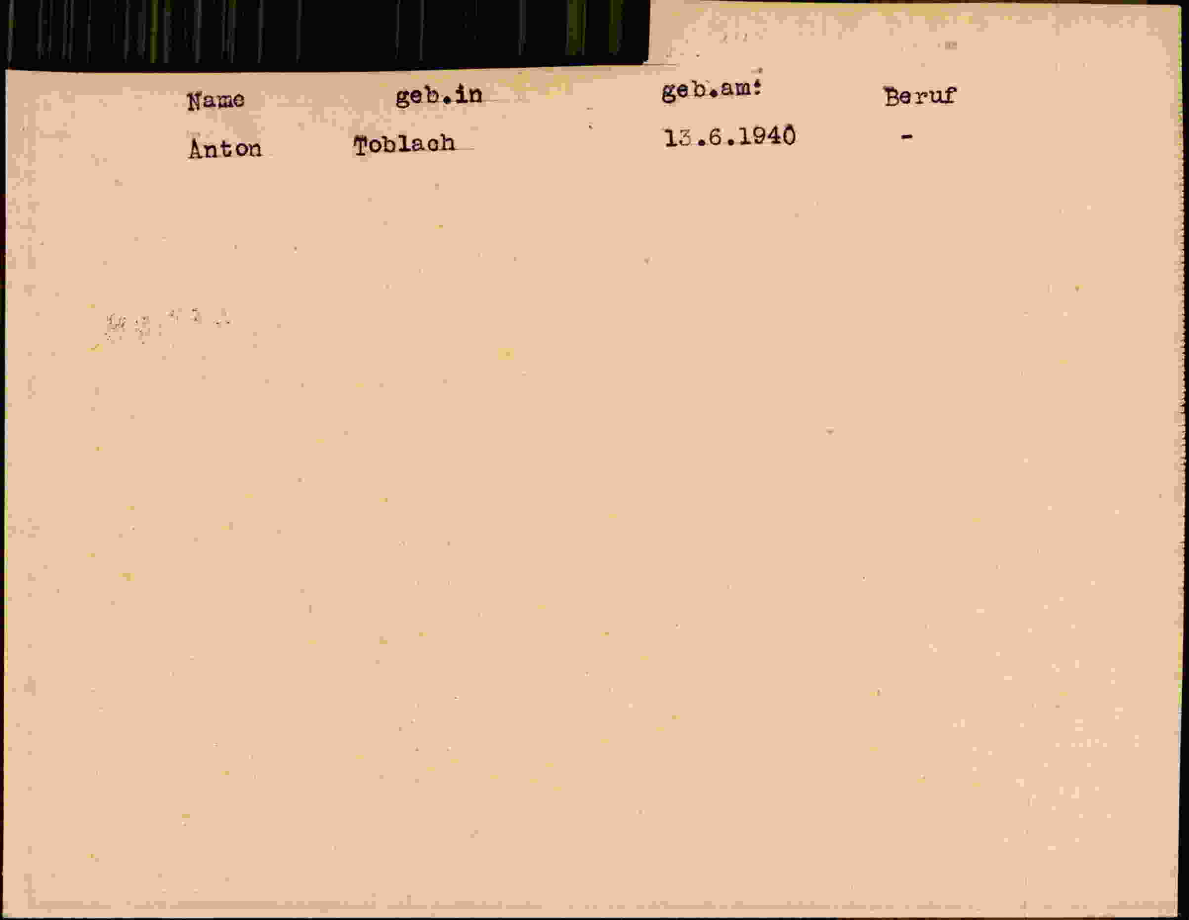 Rückseite des Dokuments