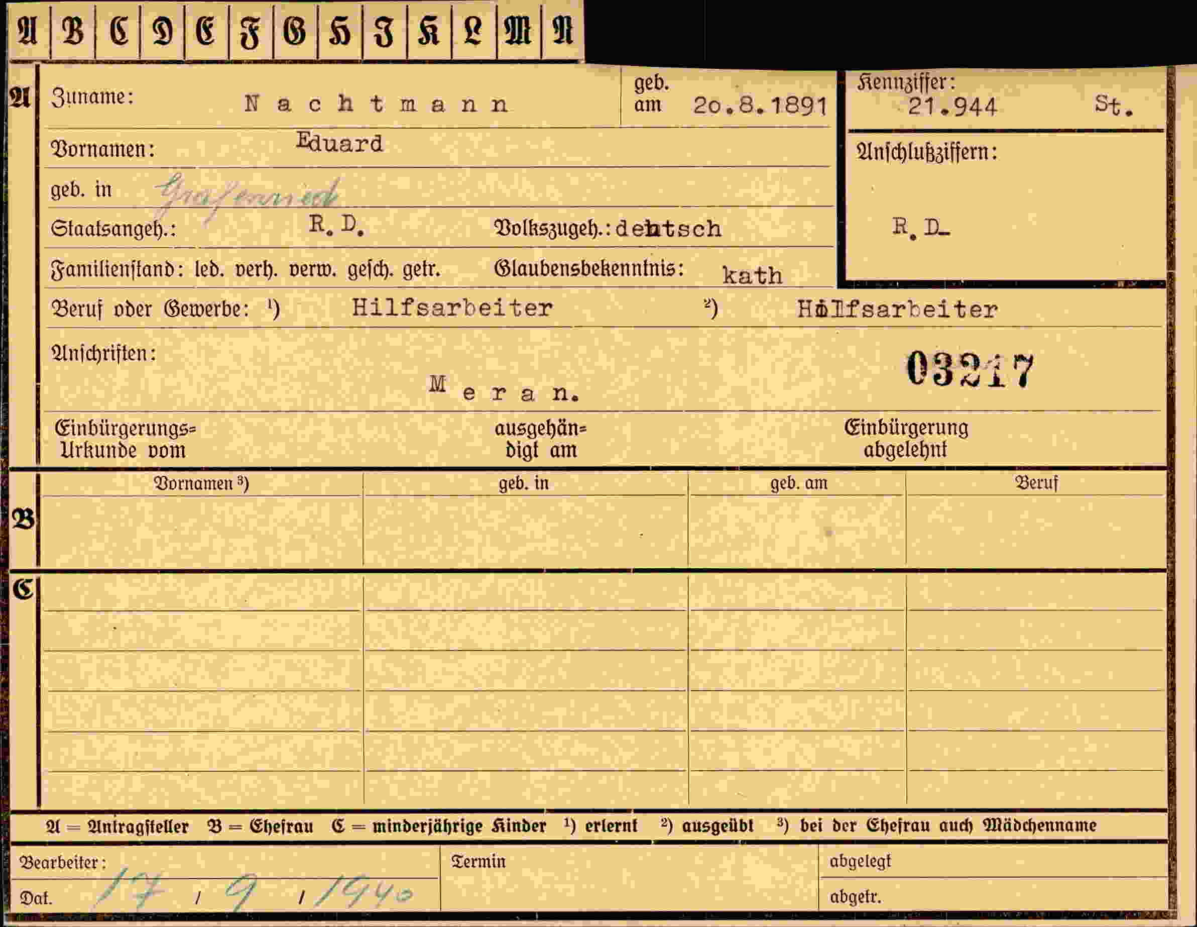 Dokument für Eduard Nachtmann