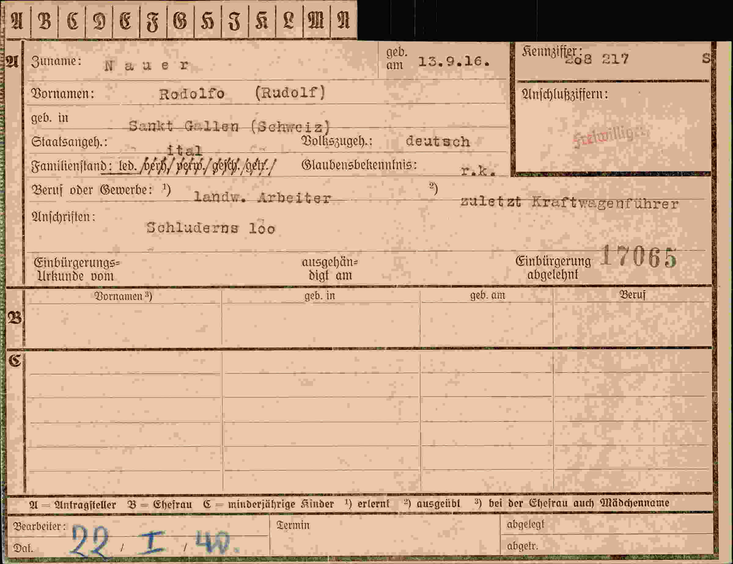 Dokument für Rudolf Nauer