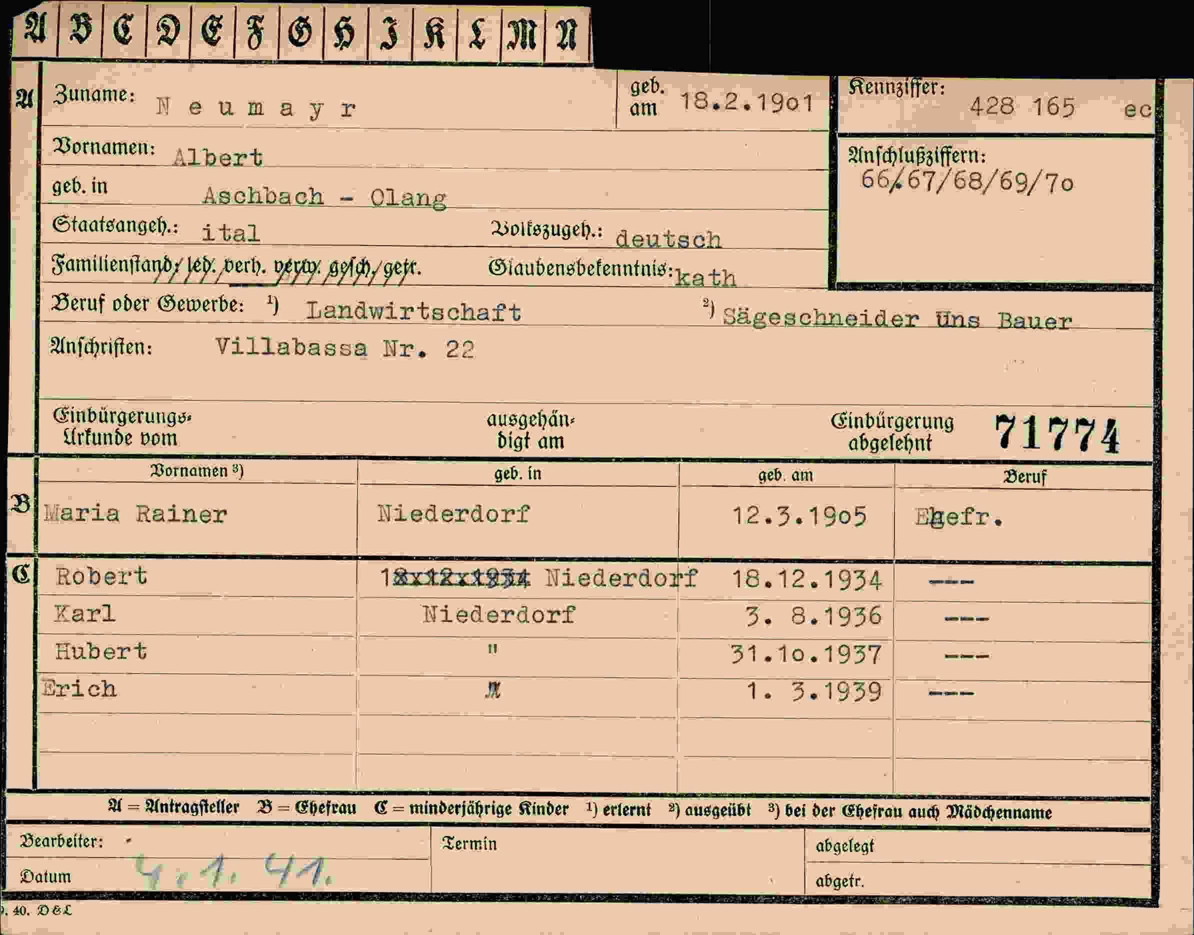 Dokument für Albert Neumayr