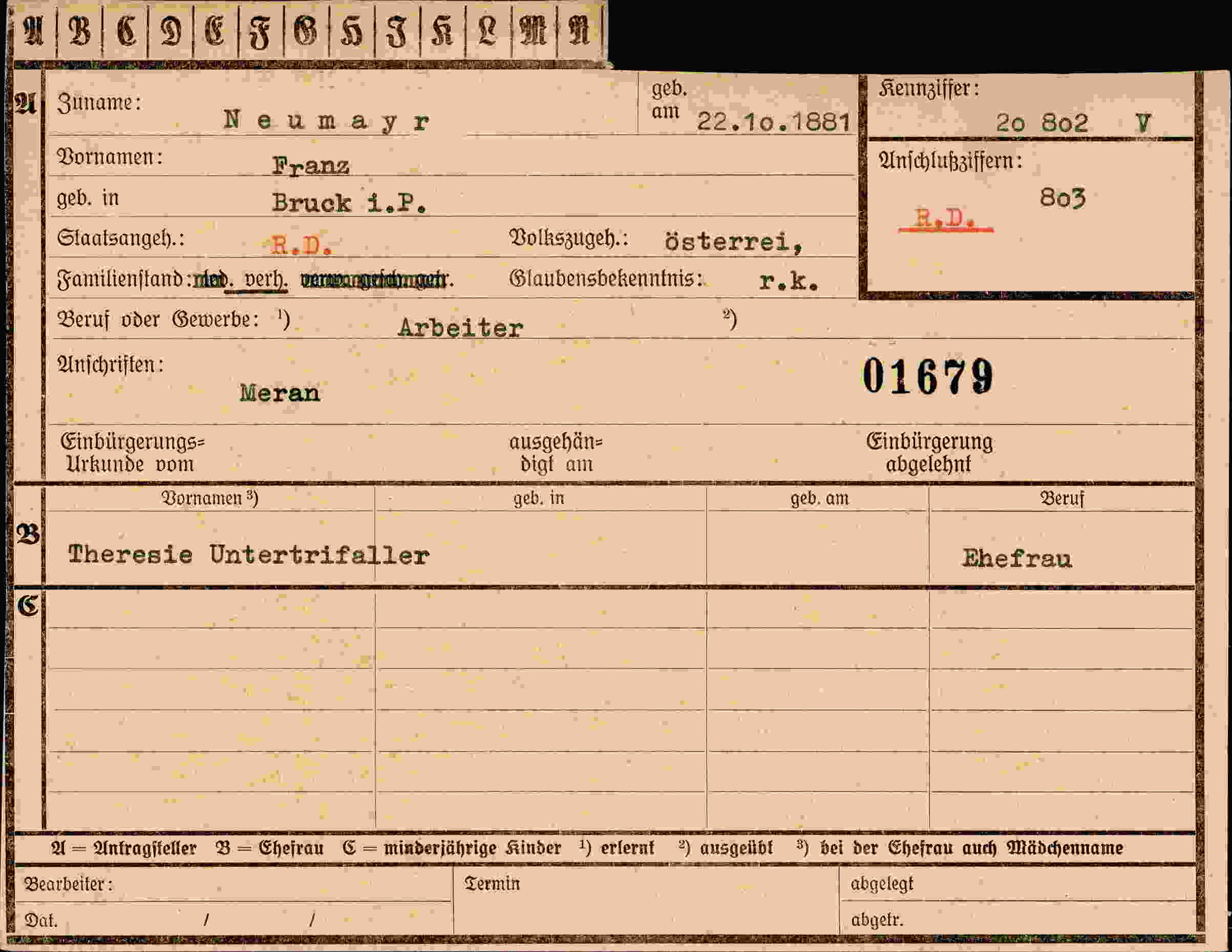Dokument für Franz Neumayr