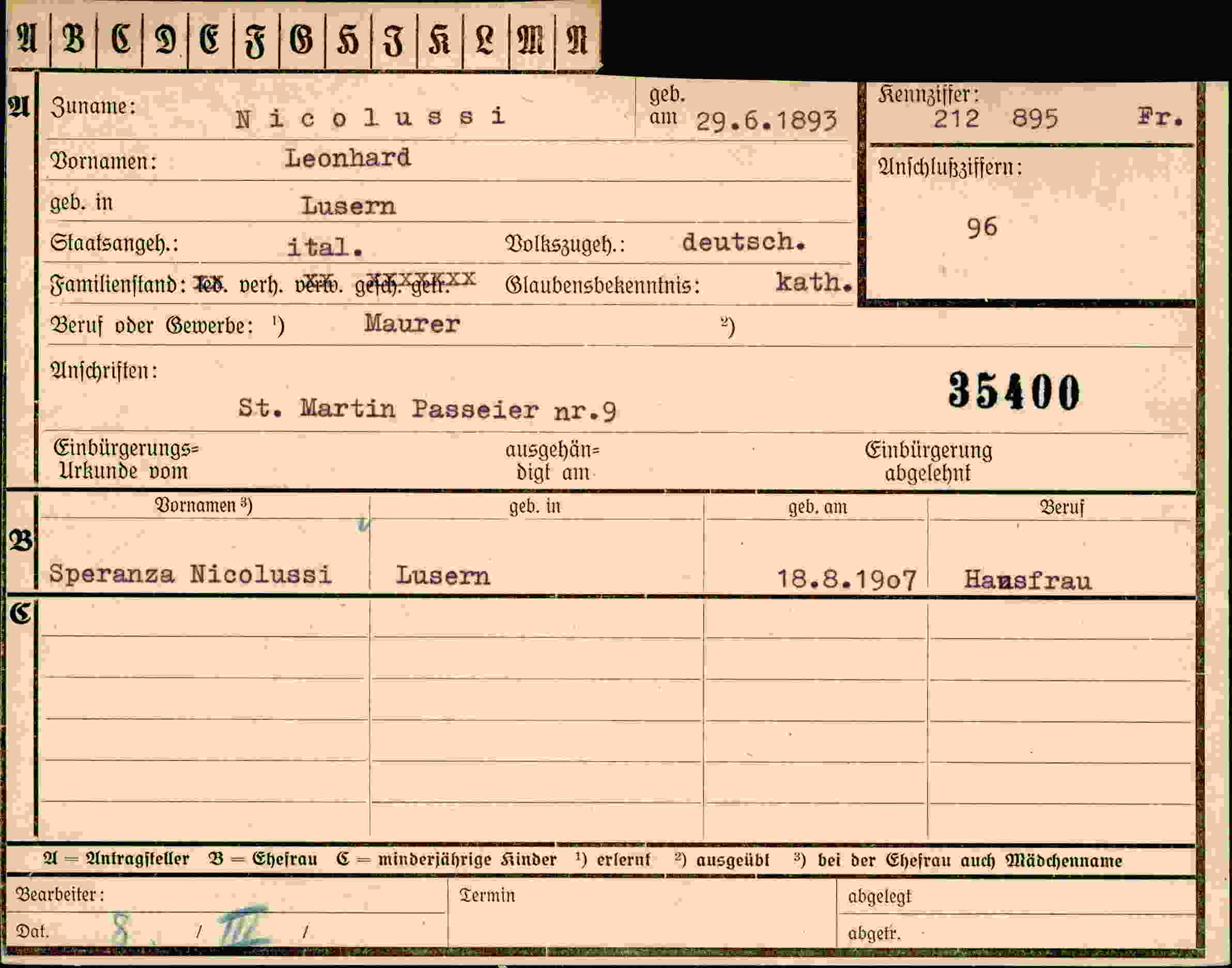 Dokument für Leonhard Nicolussi