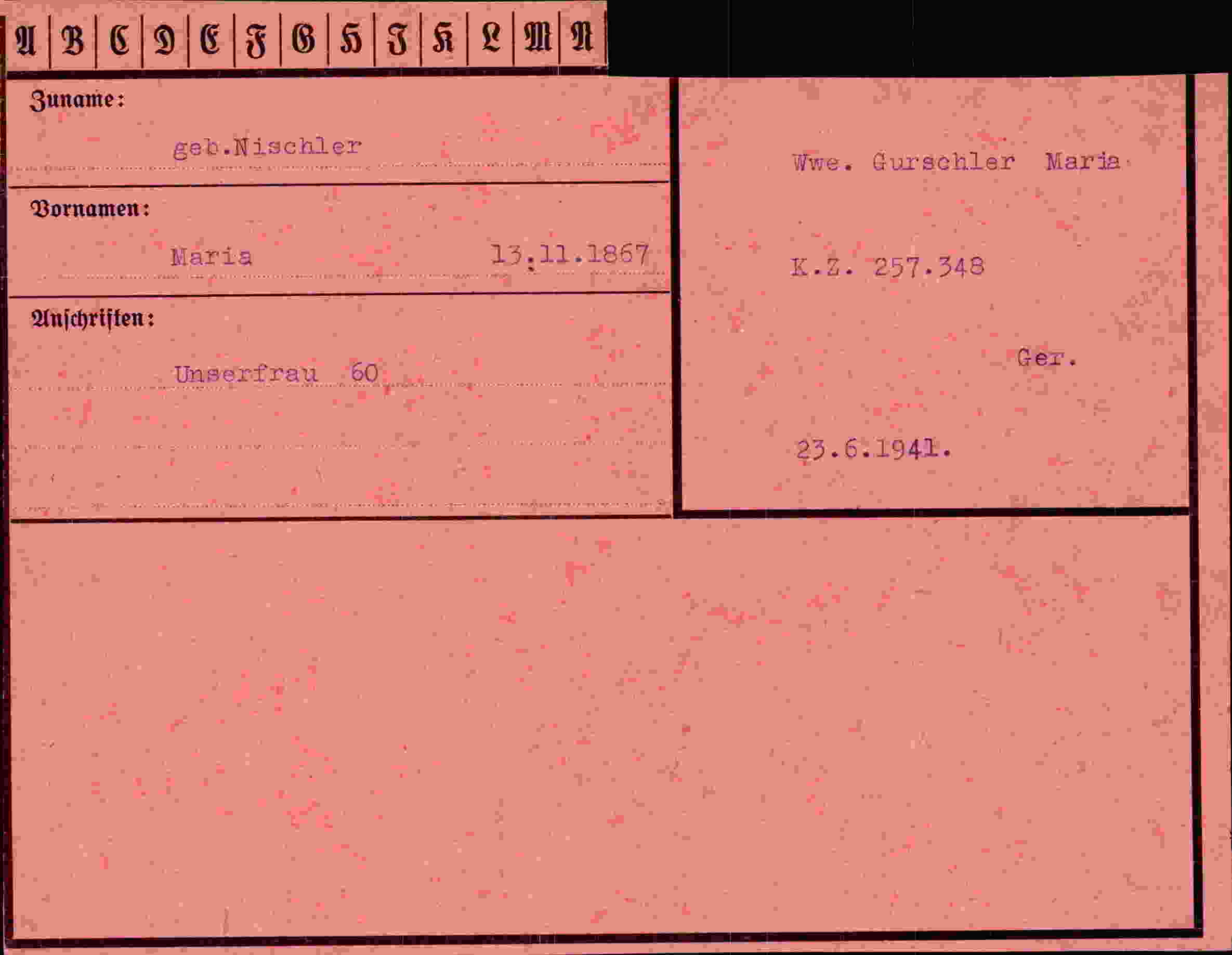 Vorderseite des Dokuments