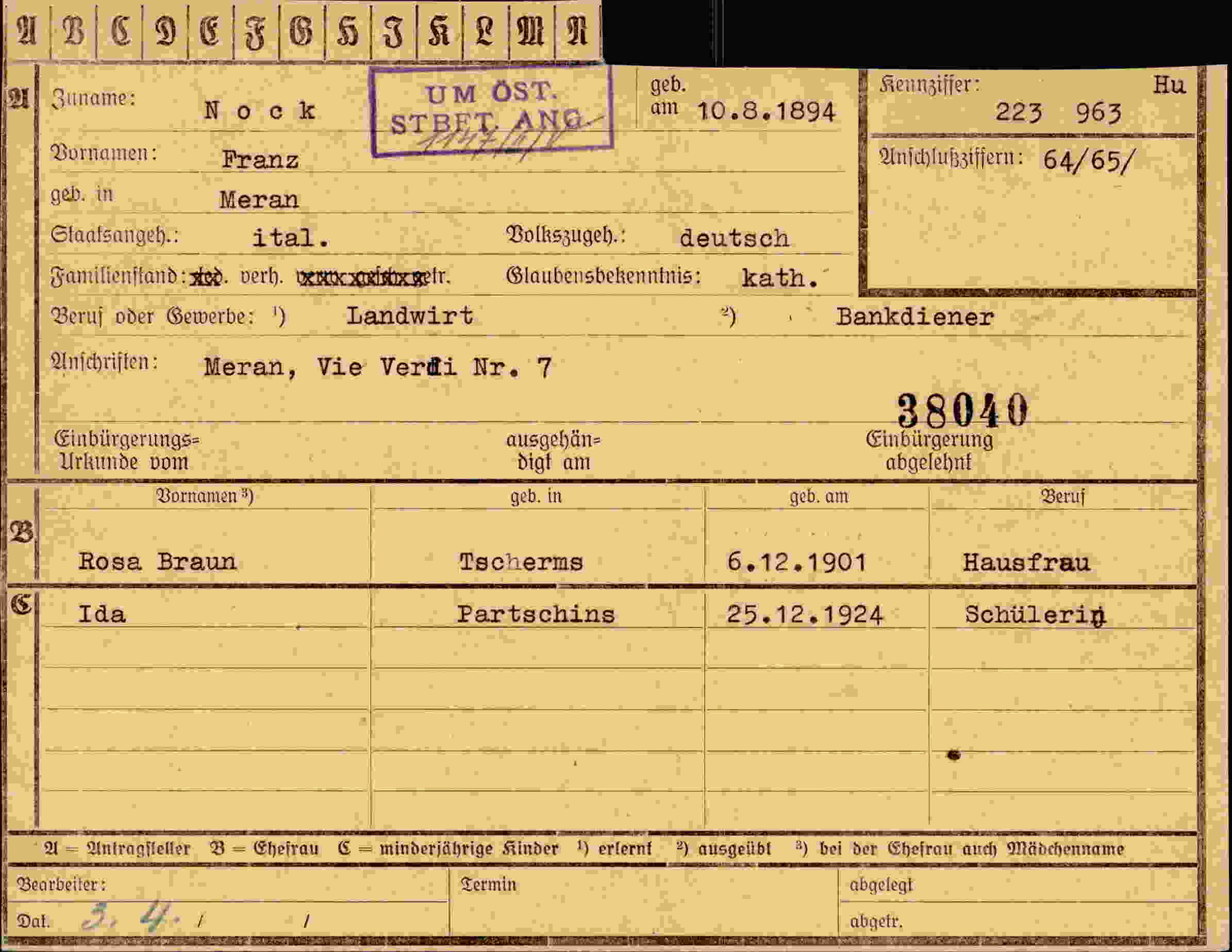 Dokument für Beta Nock
