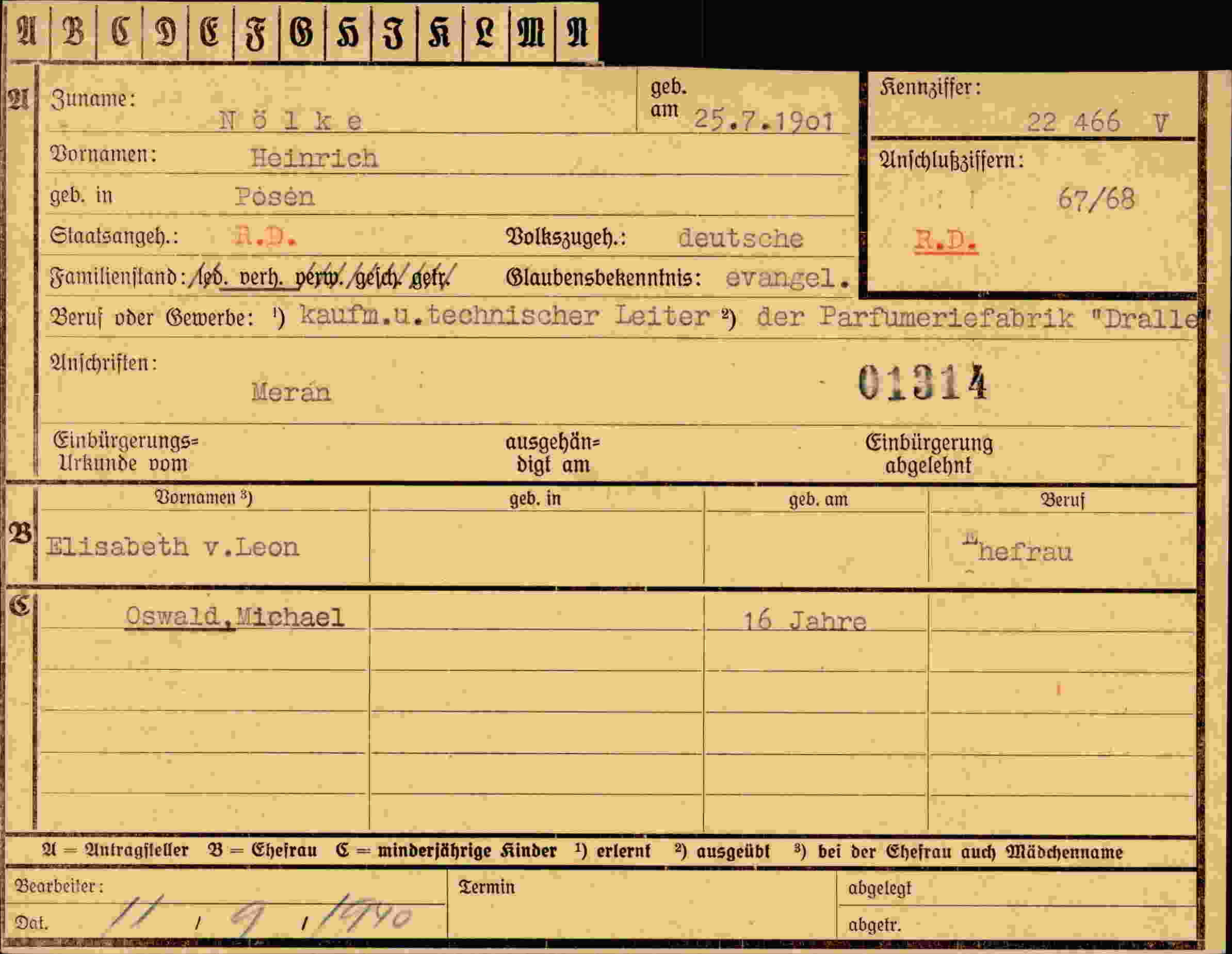 Dokument für Heinrich Nölke
