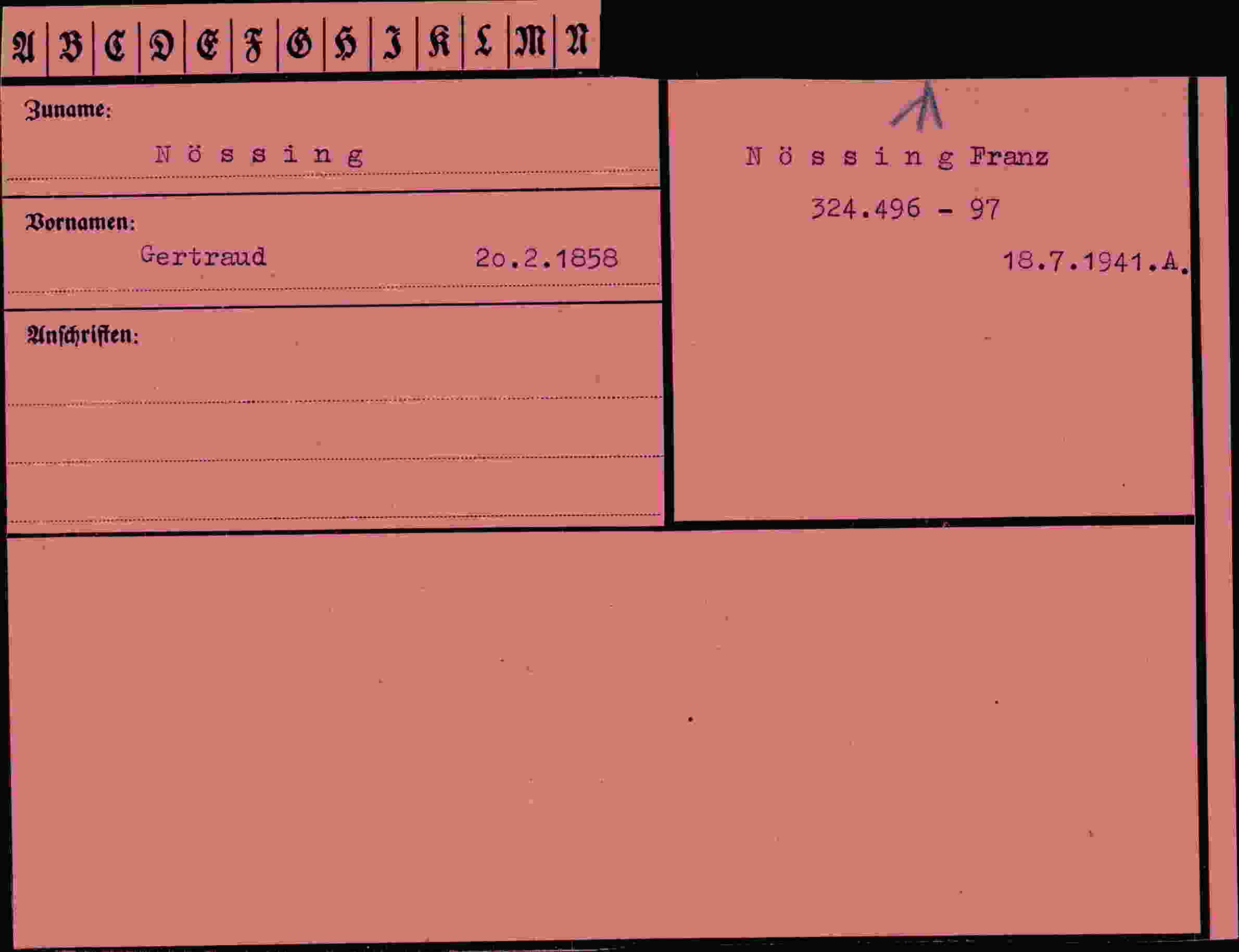 Vorderseite des Dokuments