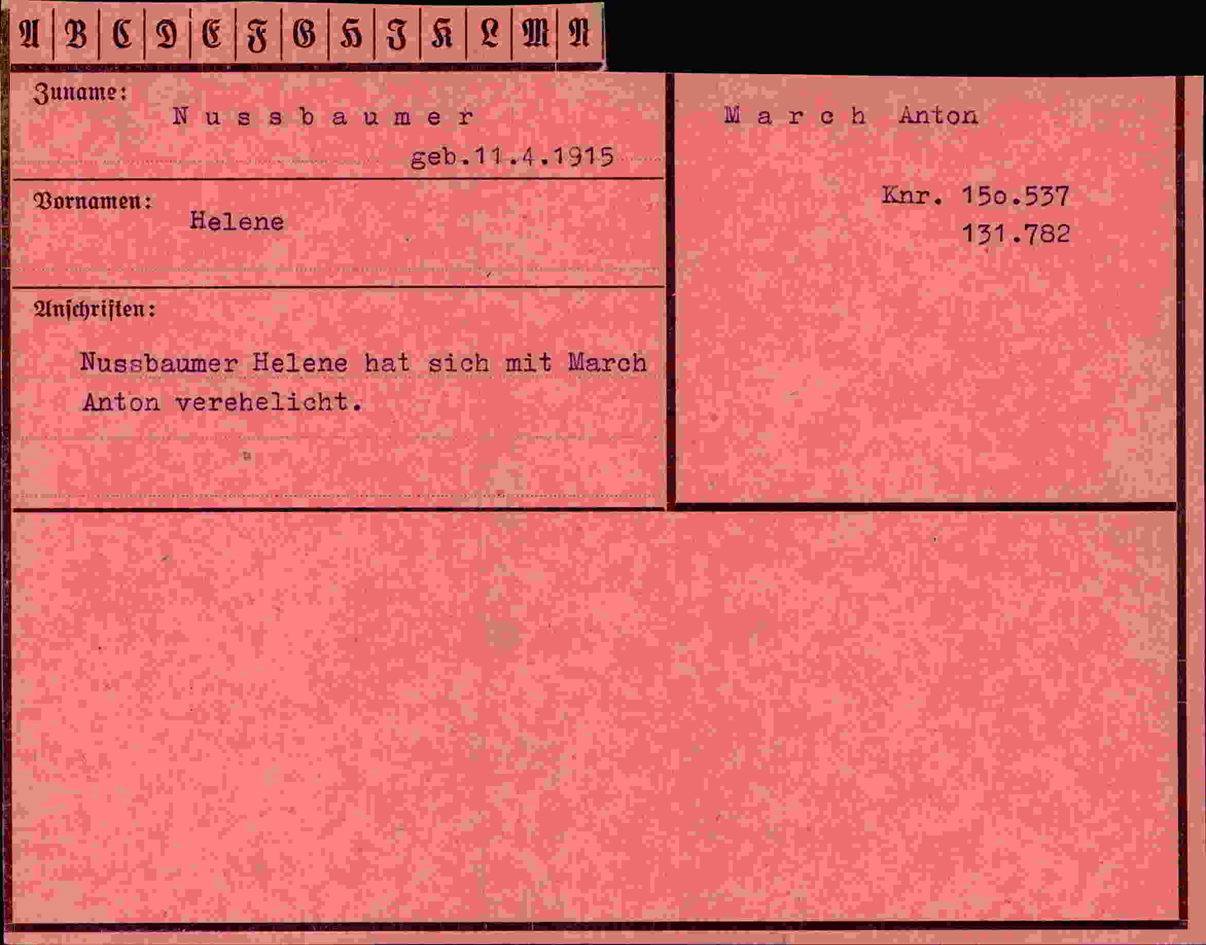 Vorderseite des Dokuments