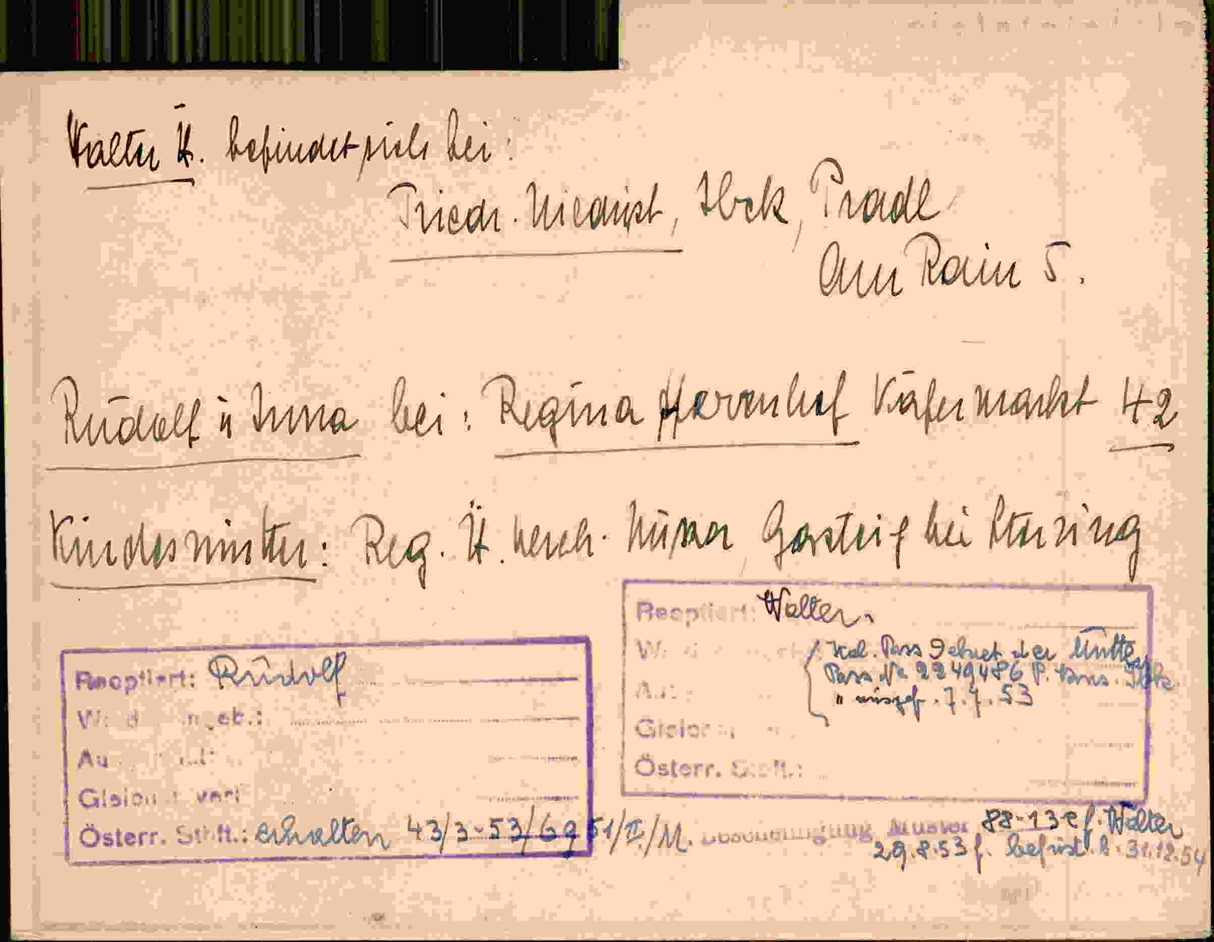 Rückseite des Dokuments