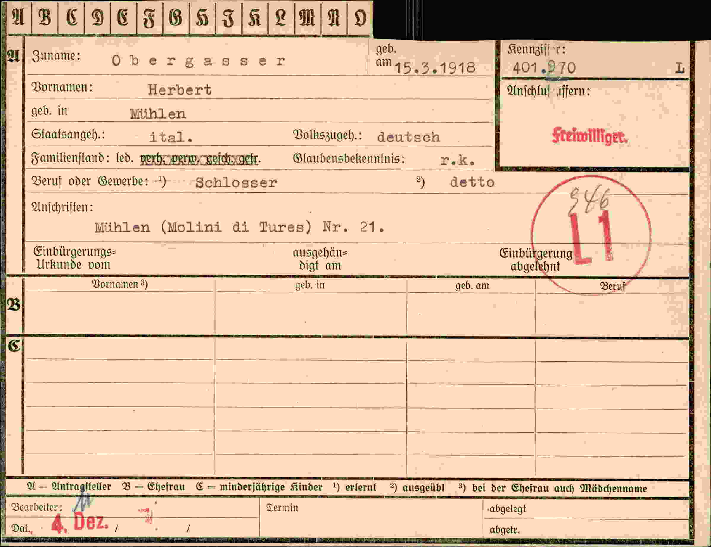 Dokument für Herbert Obergasser