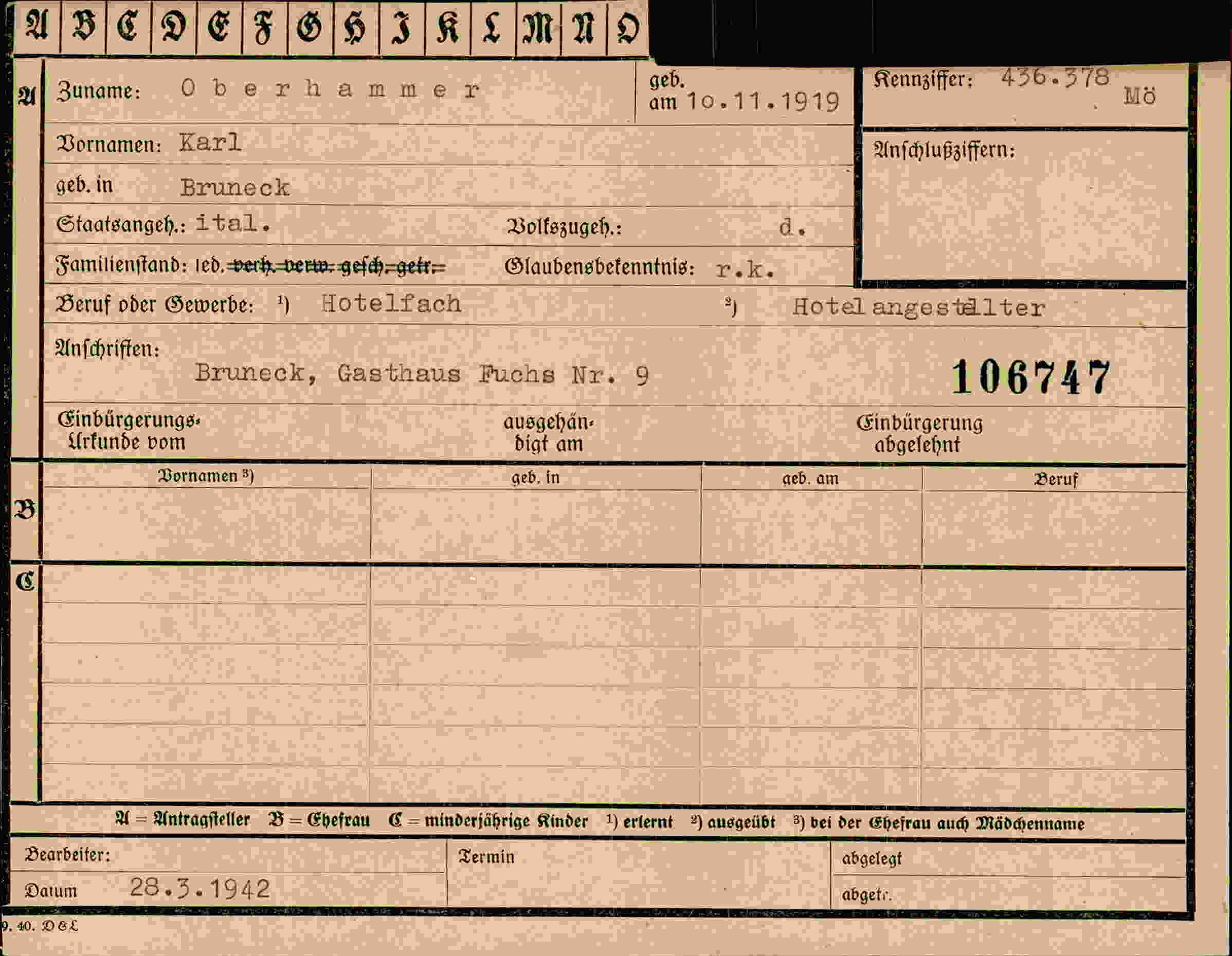 Dokument für Karl Oberhammer