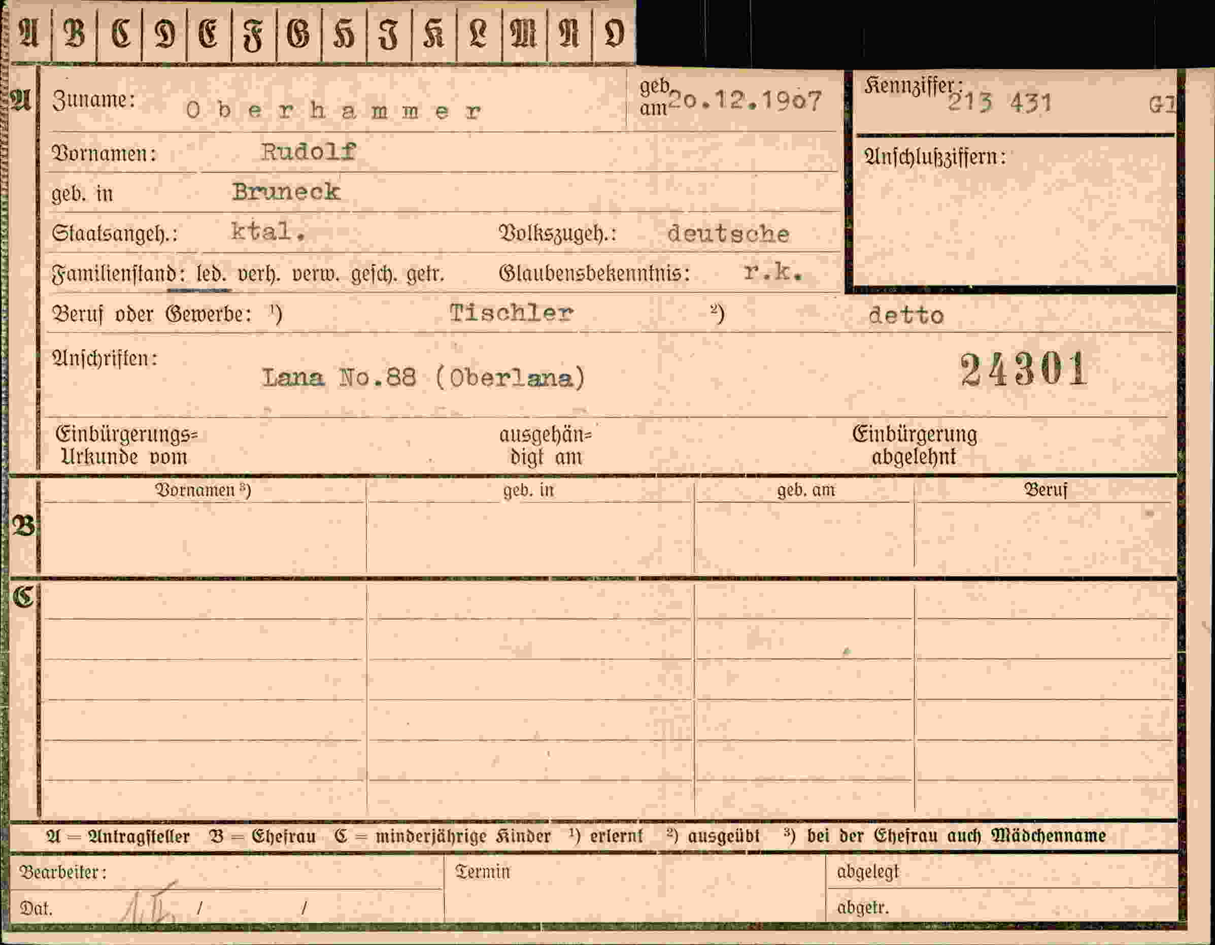 Dokument für Rudolf Oberhammer