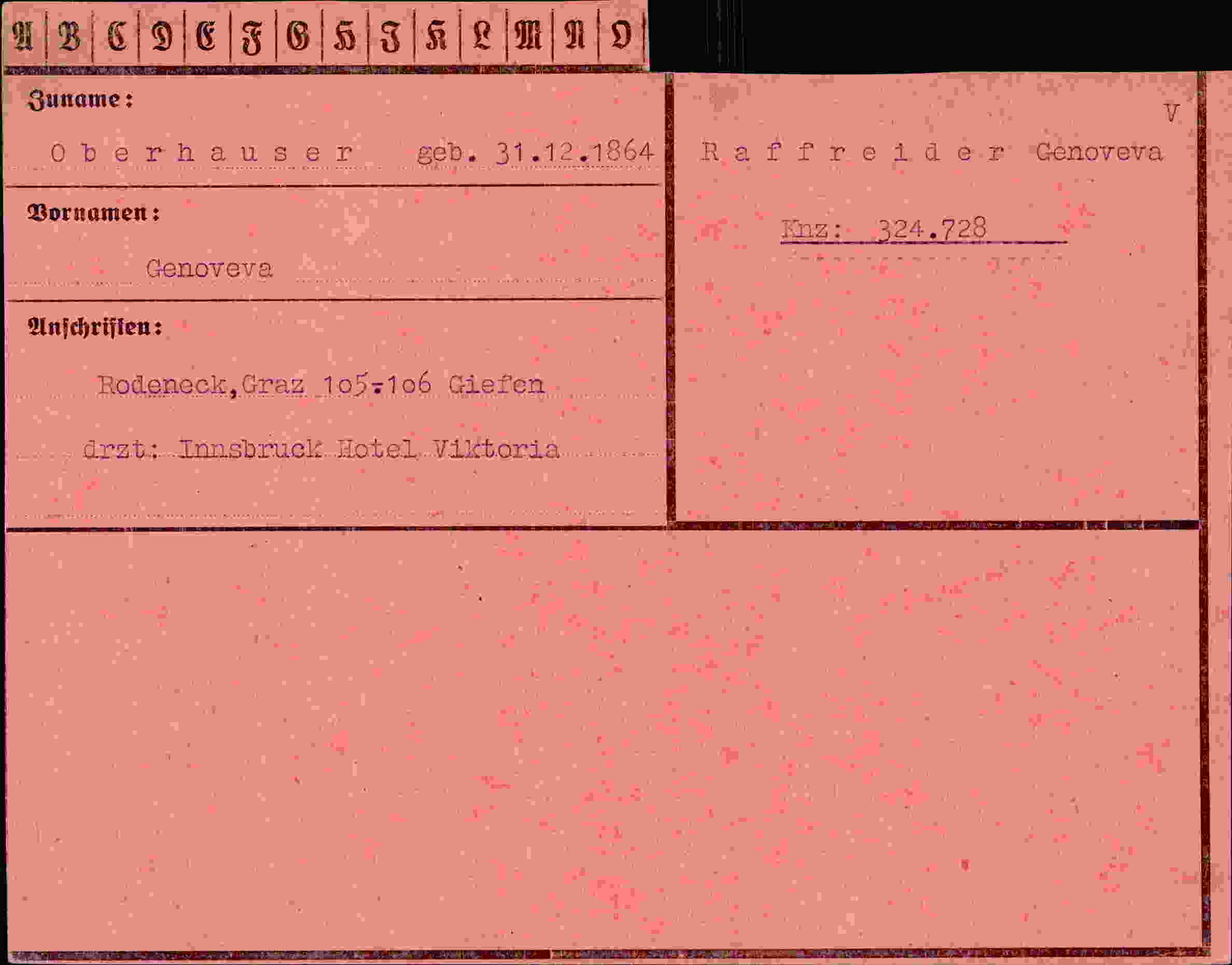 Dokument für Genoveva Oberhauser