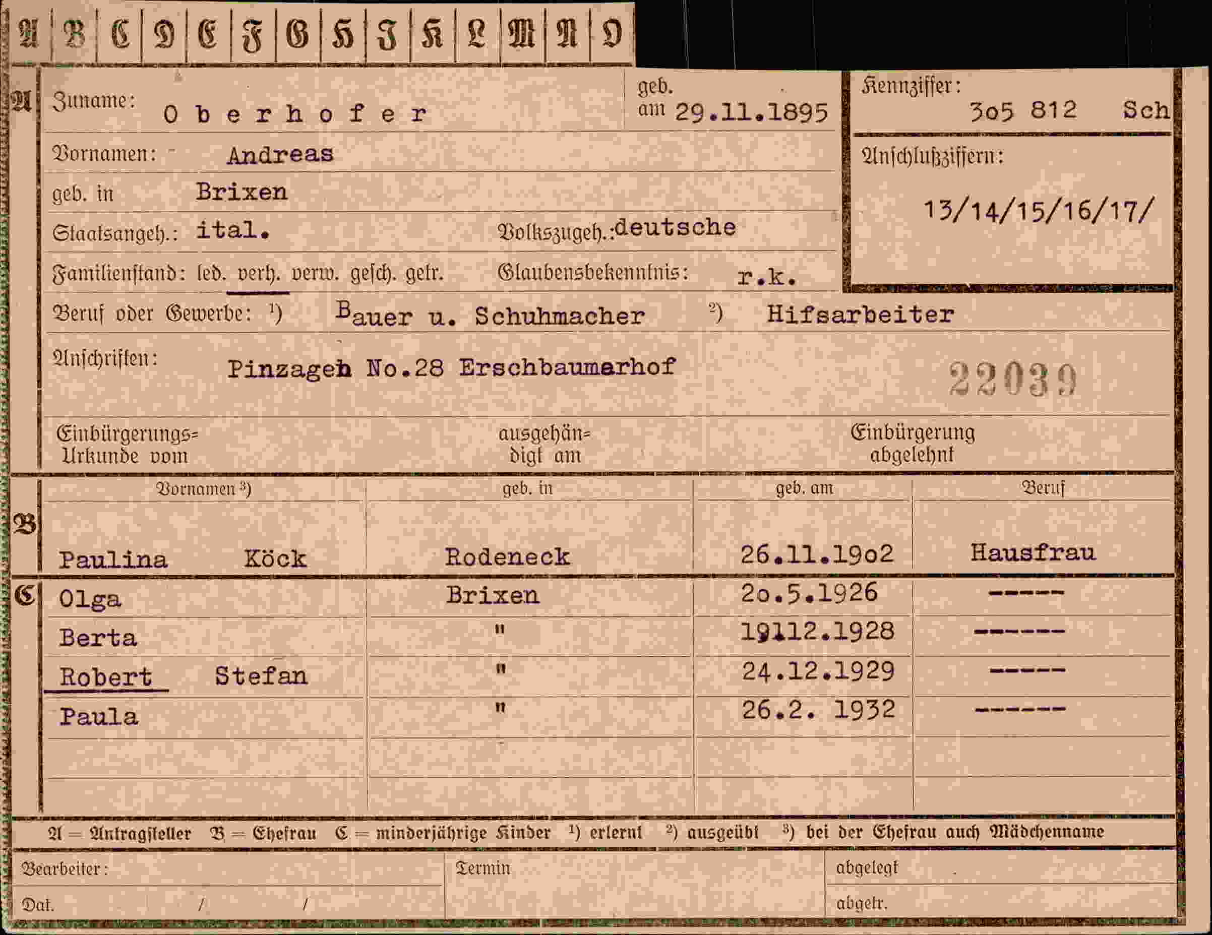 Dokument für Andreas Oberhofer