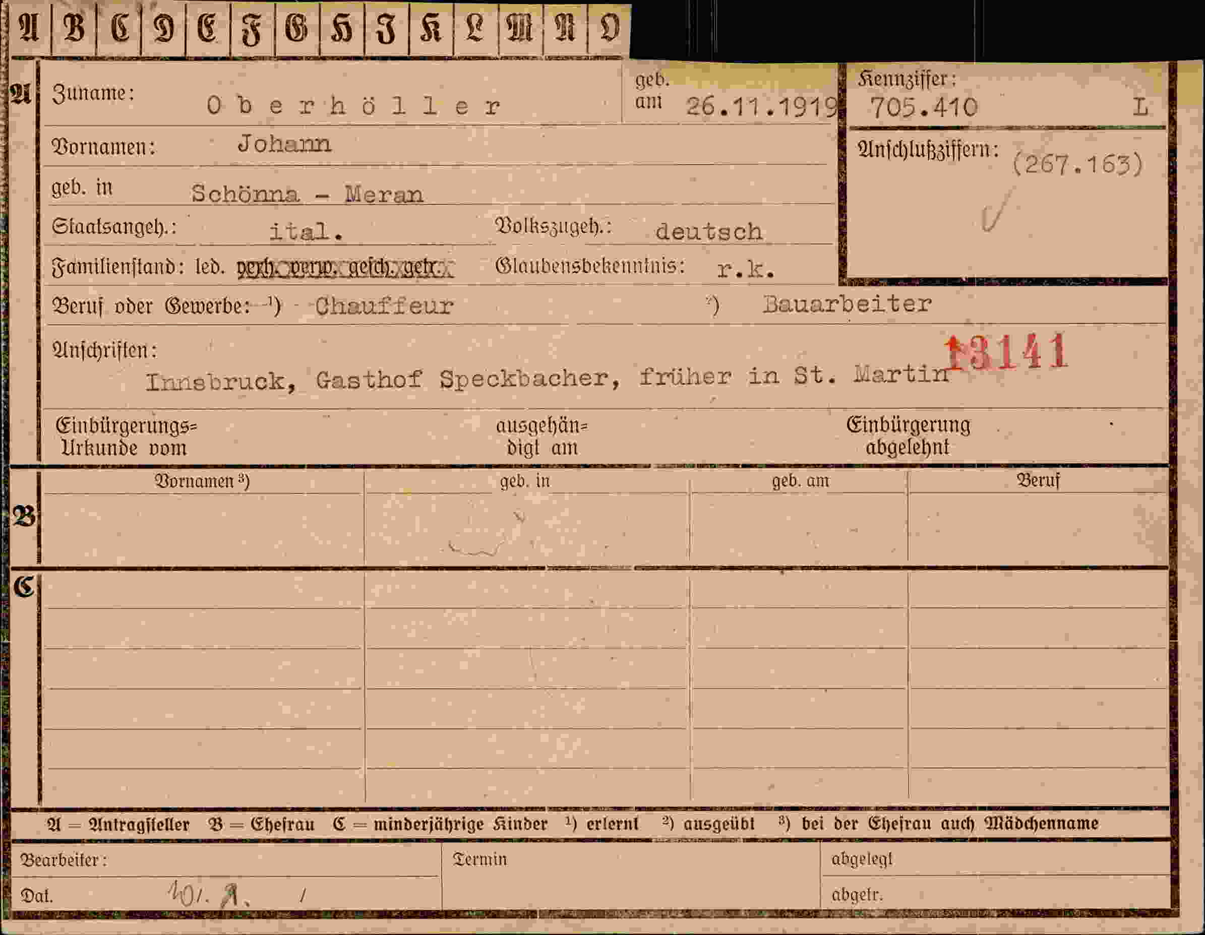 Dokument für Johann Oberhöller