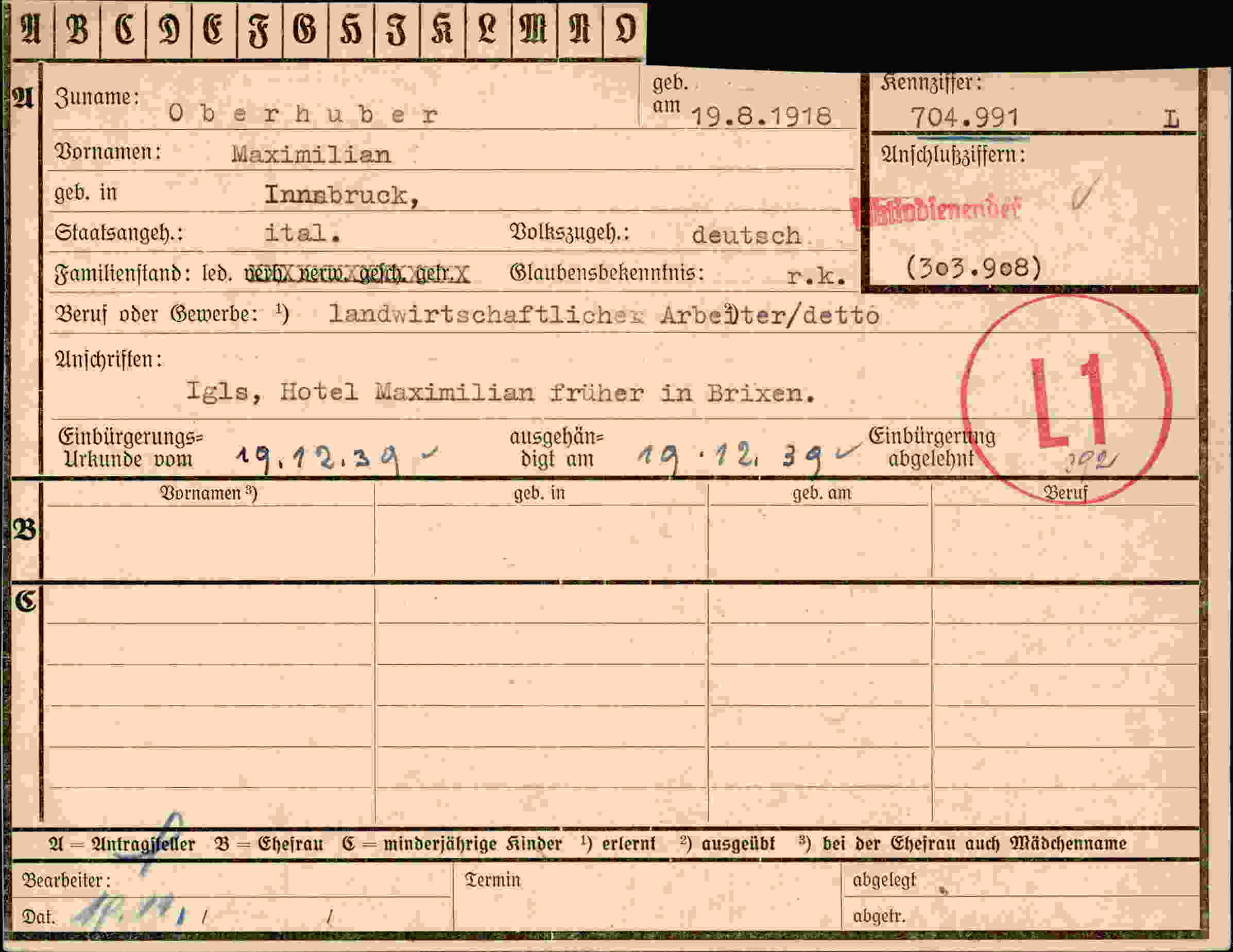 Dokument für Maximilian Oberhuber