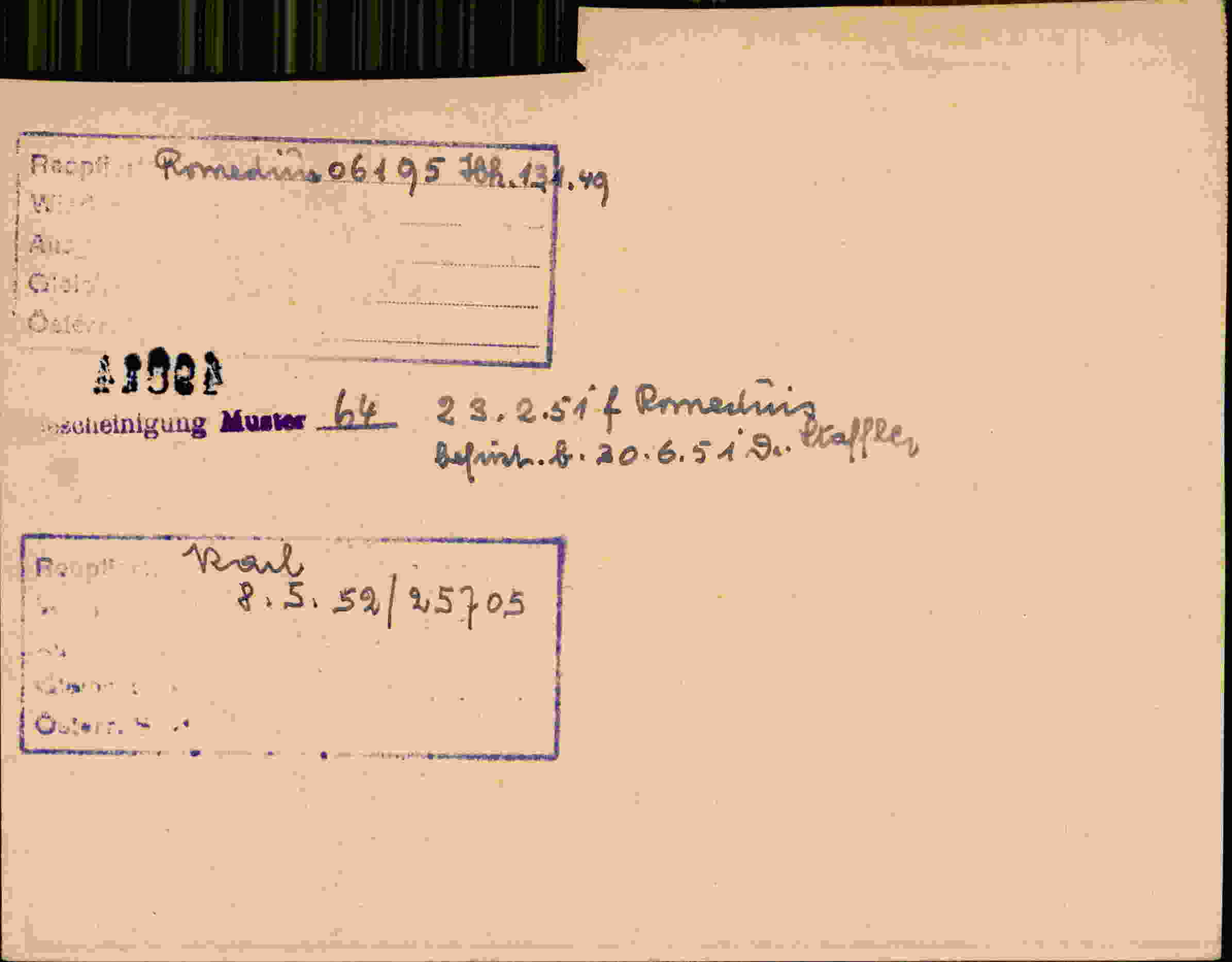 Rückseite des Dokuments