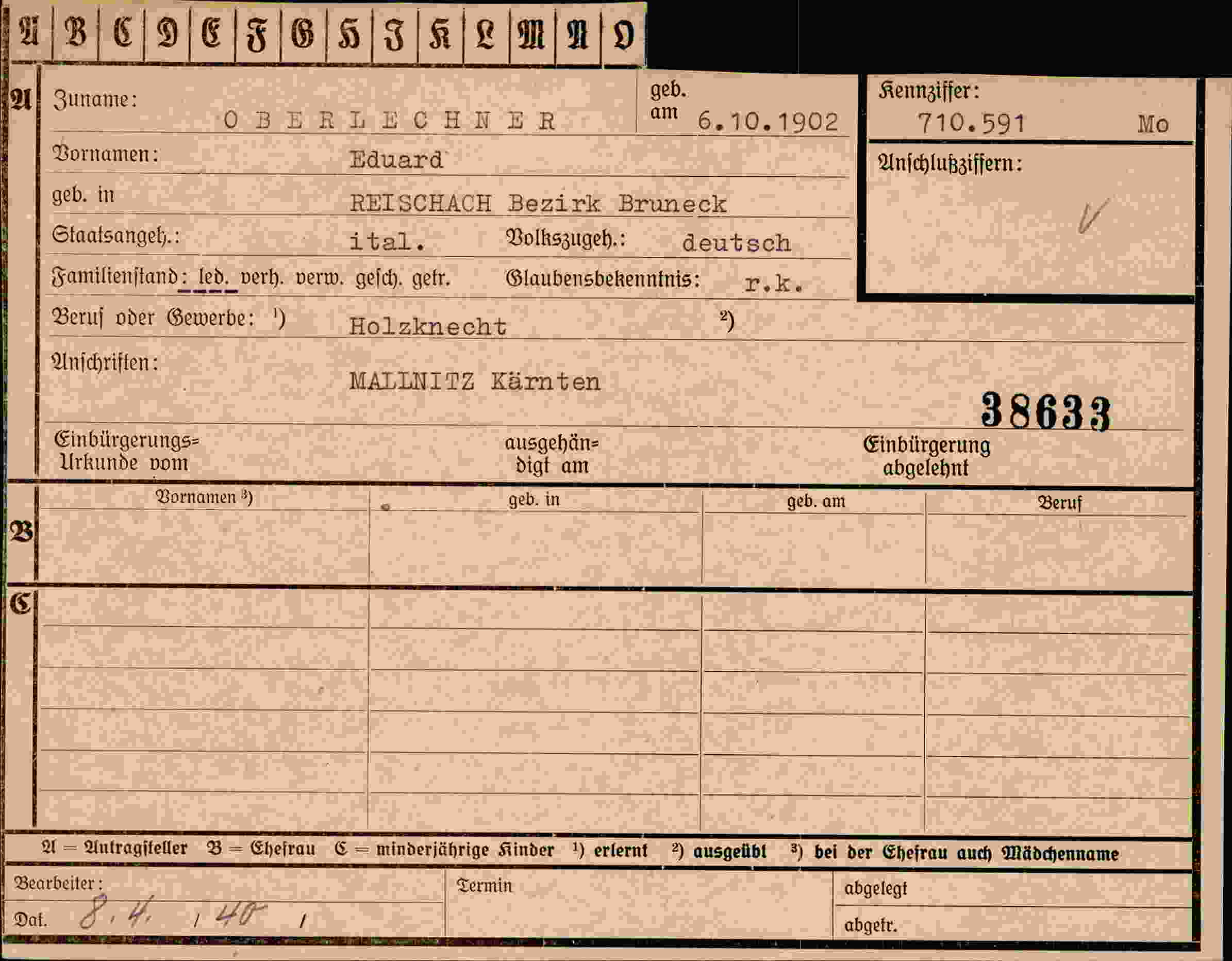 Dokument für Eduard Oberlechner