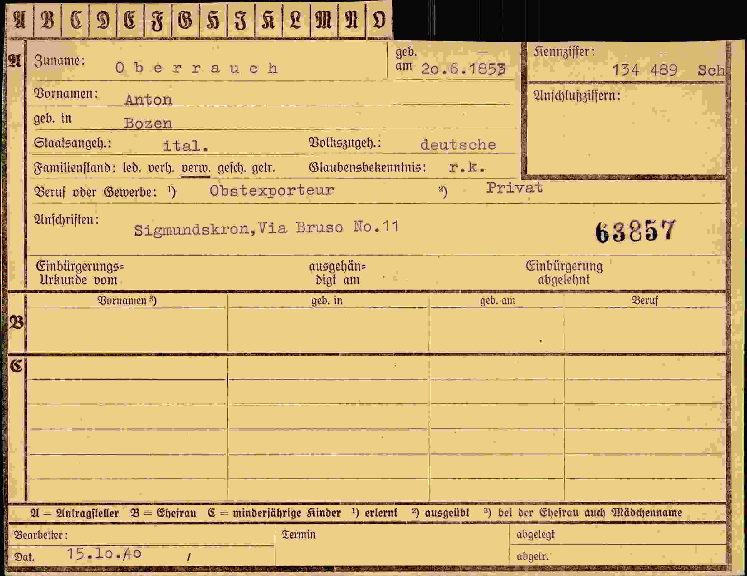 Dokument für Anton Oberrauch