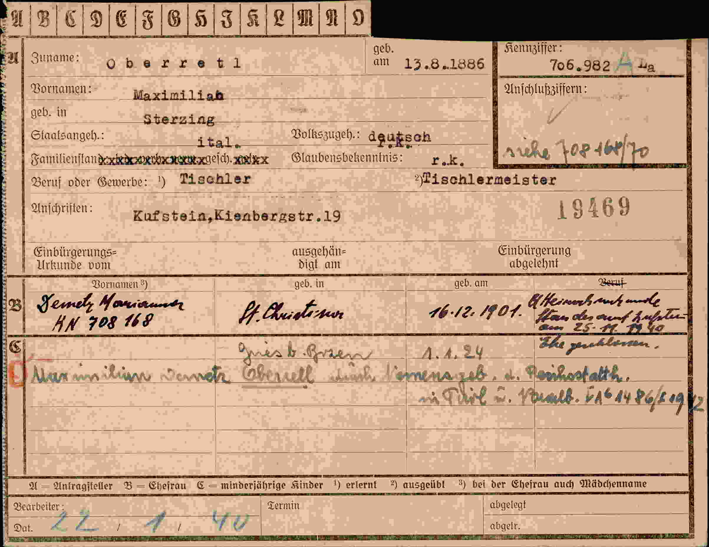 Dokument für Maximiliah Oberretl