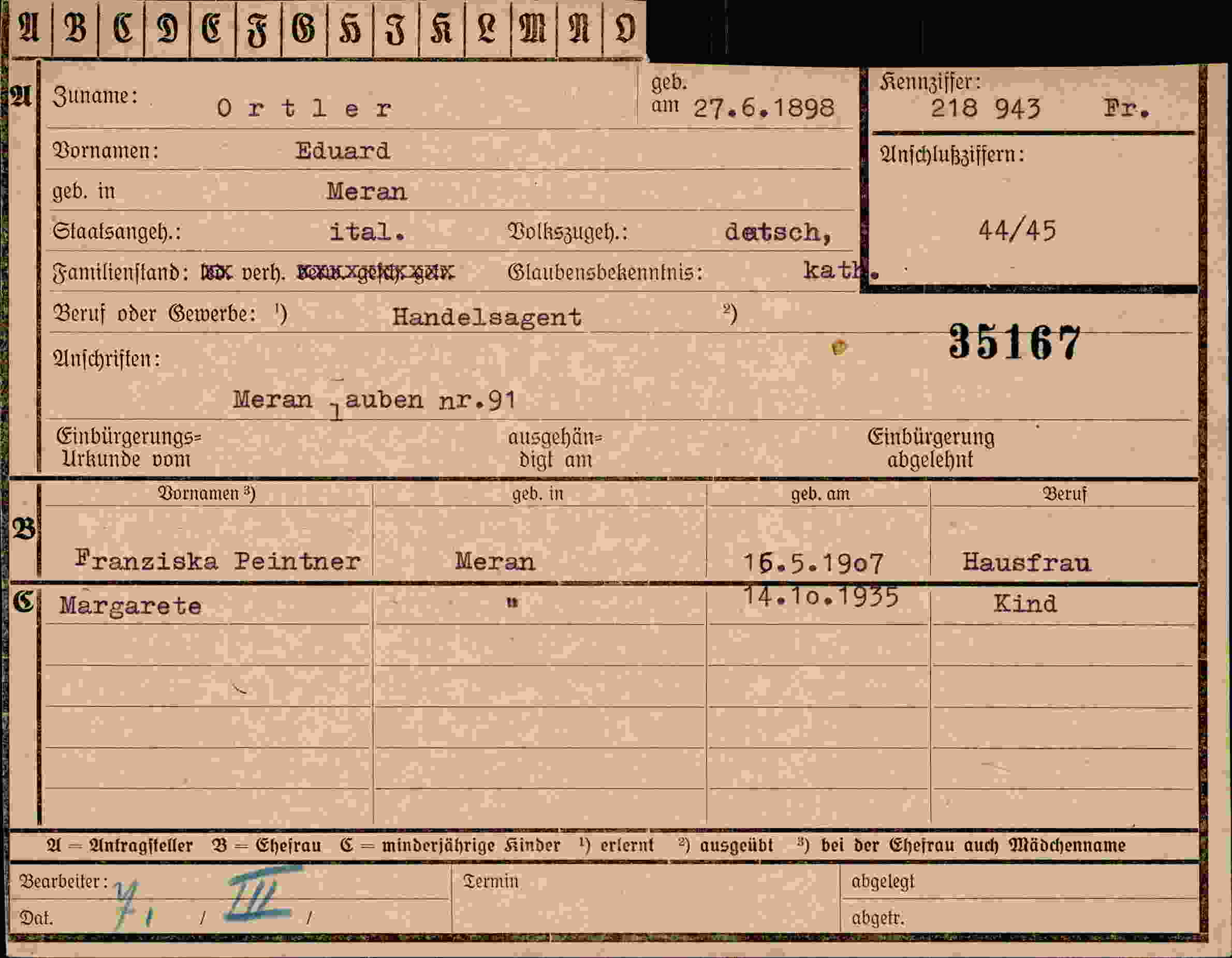 Dokument für Eduard Ortler