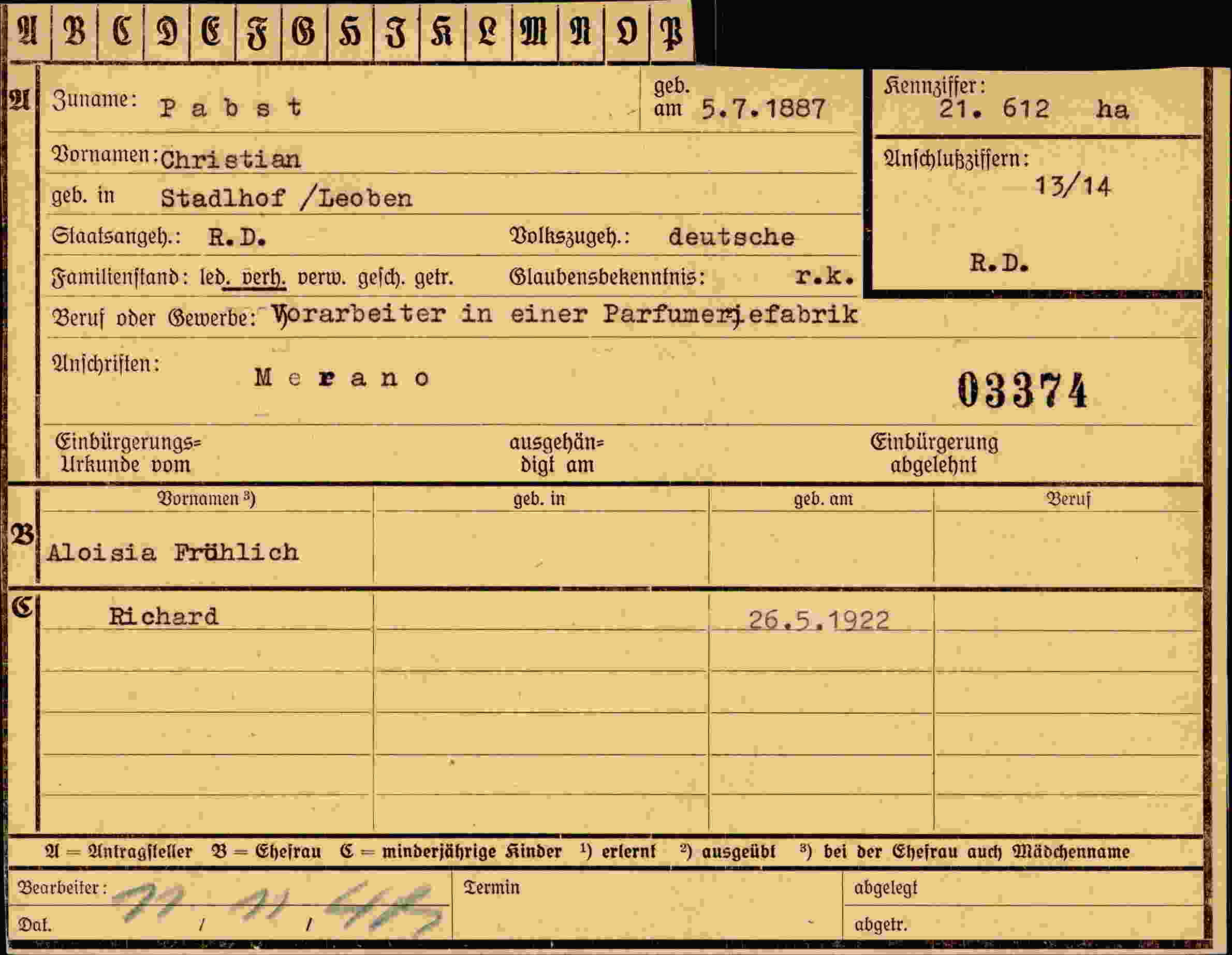 Dokument für Christian Pabst