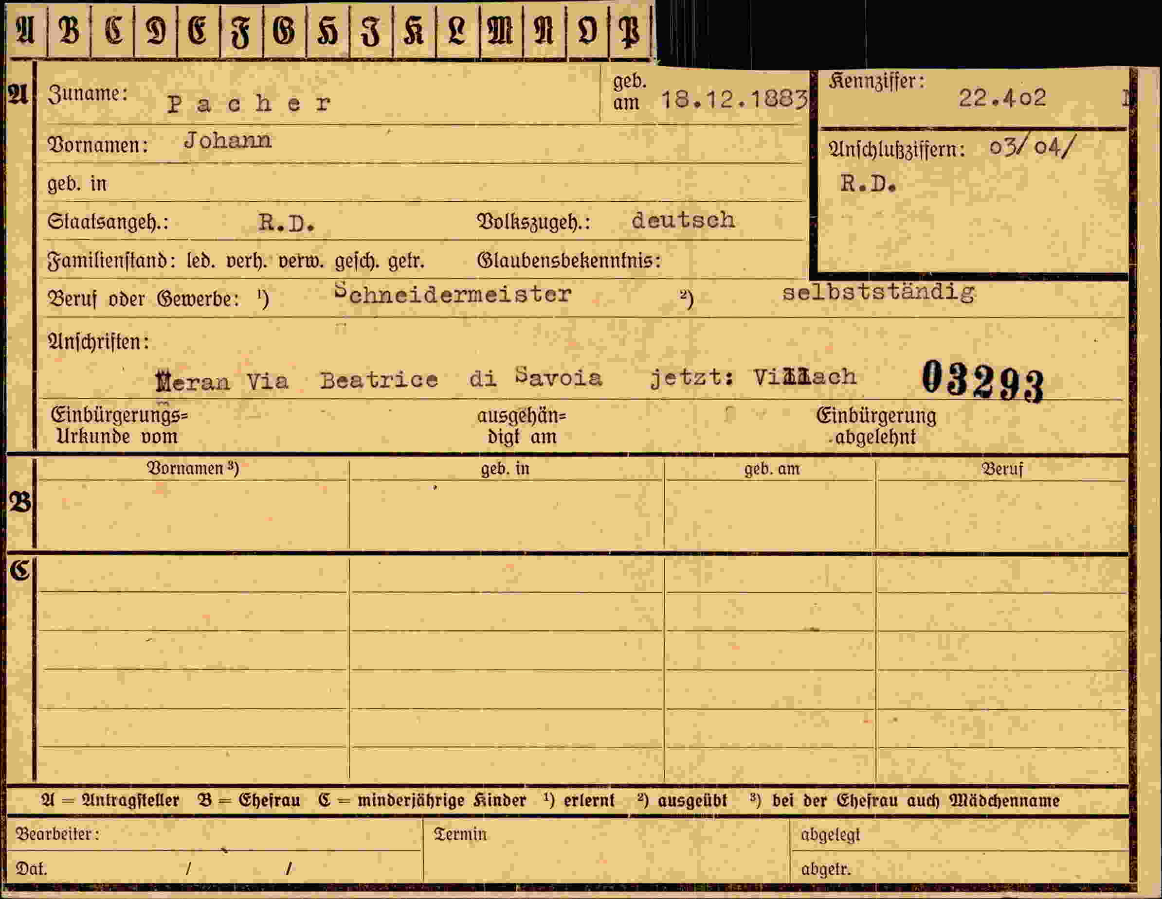 Dokument für Johann Pacher