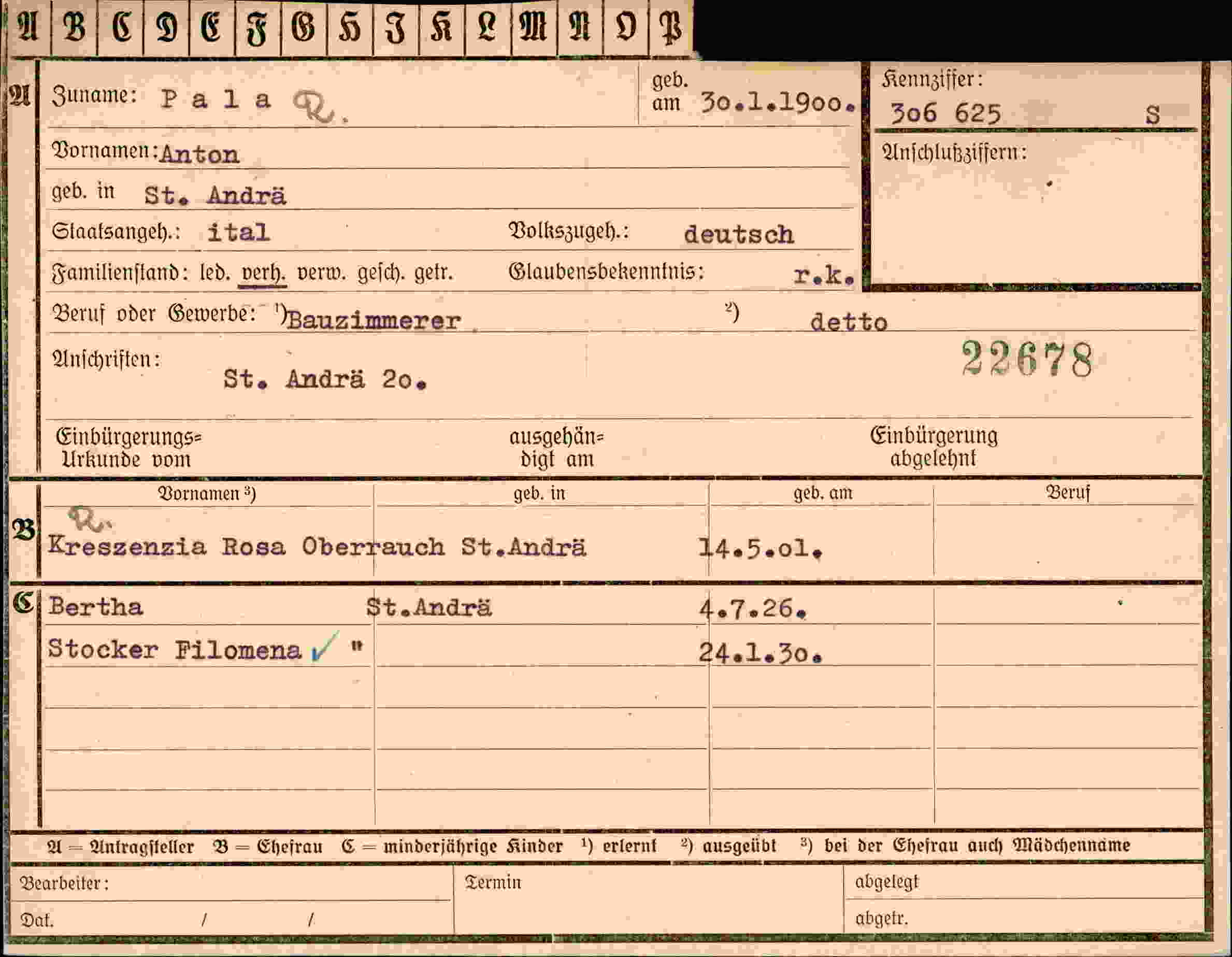 Dokument für Anton PalaQ