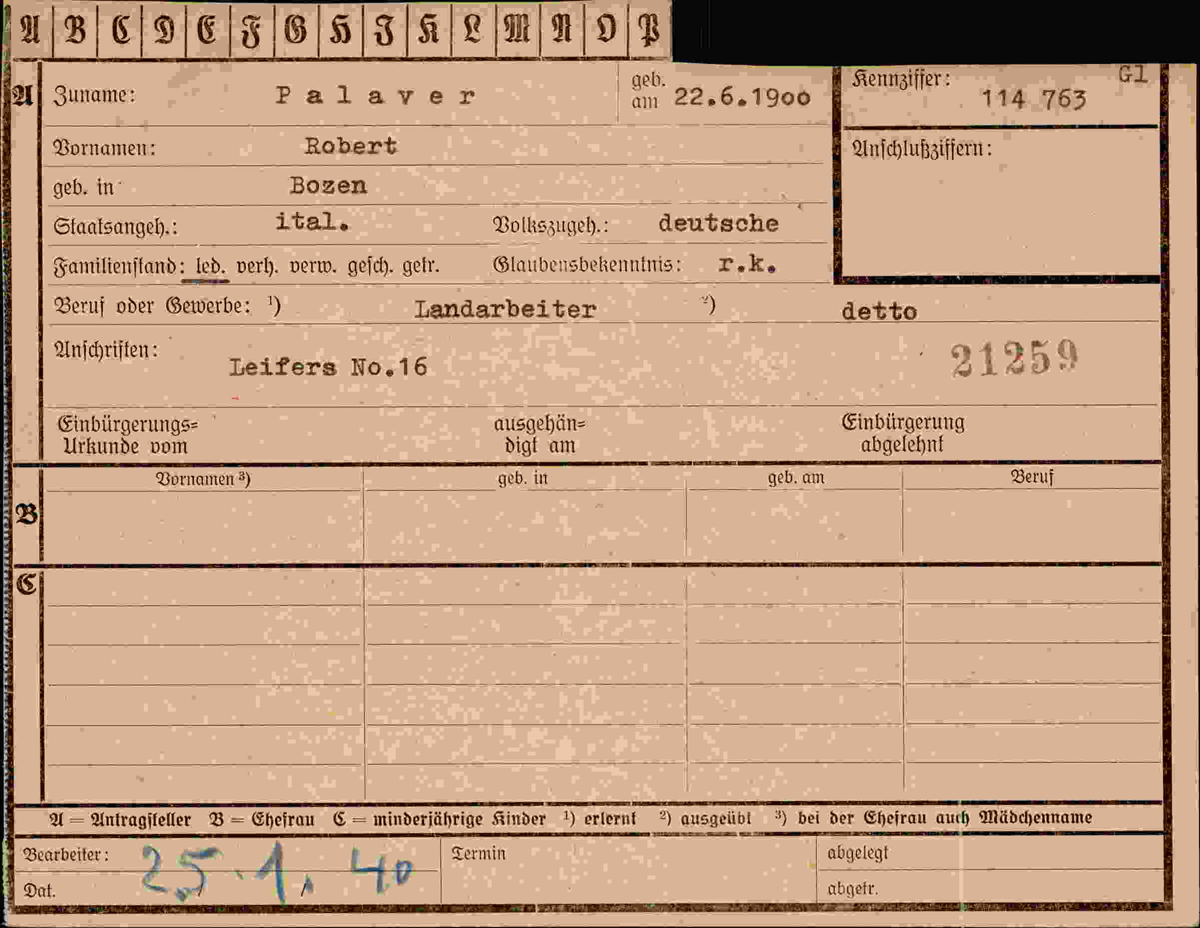 Dokument für Robert Palaver