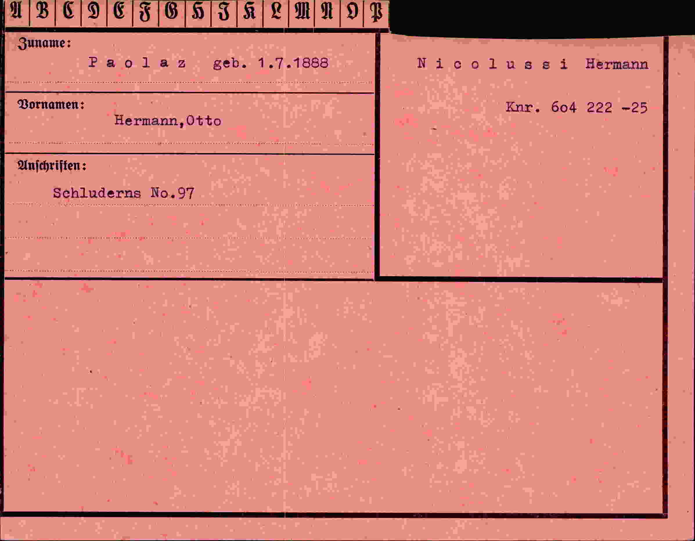 Dokument für Hermann,Otto Paolaz