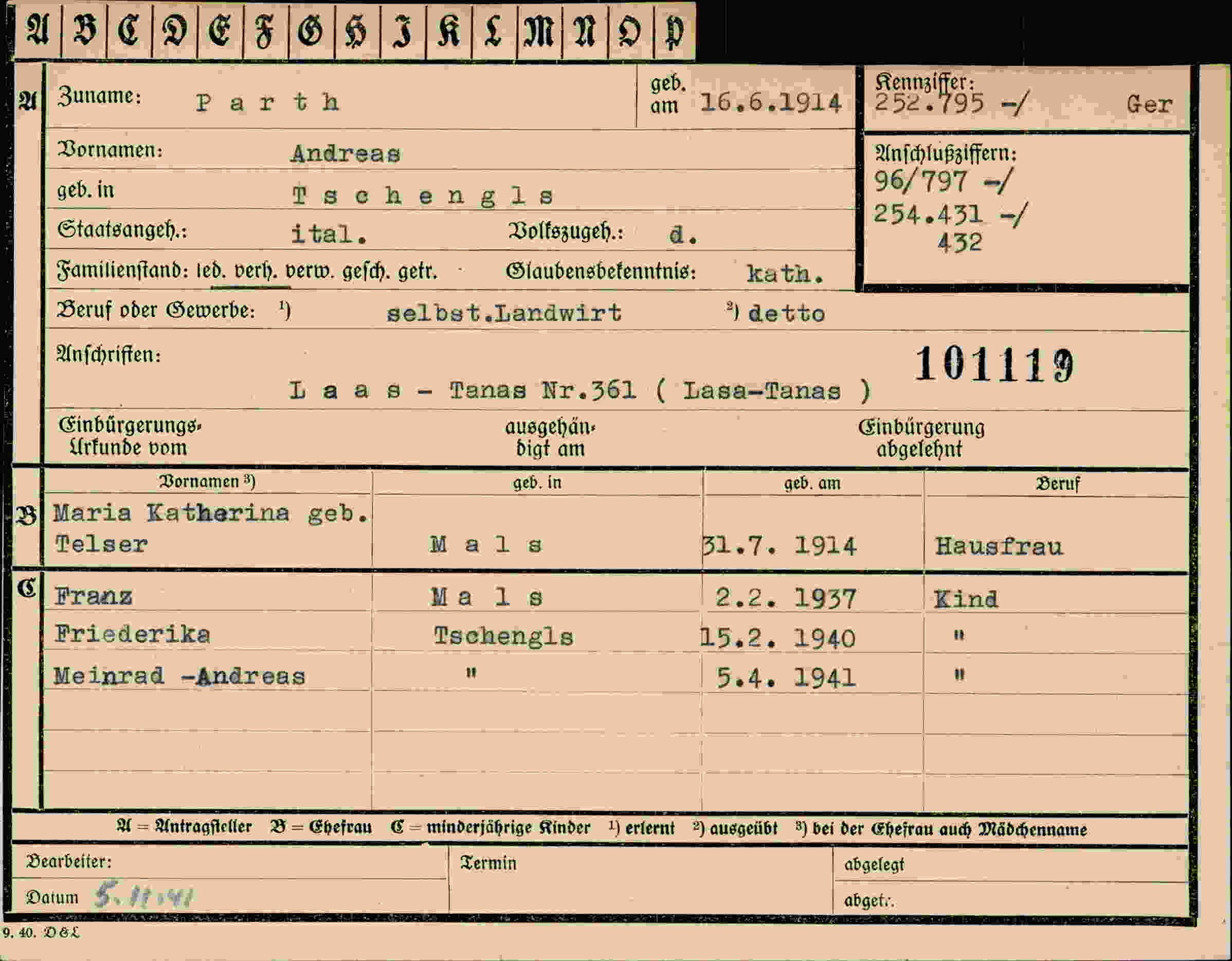 Dokument für Andreas Parth