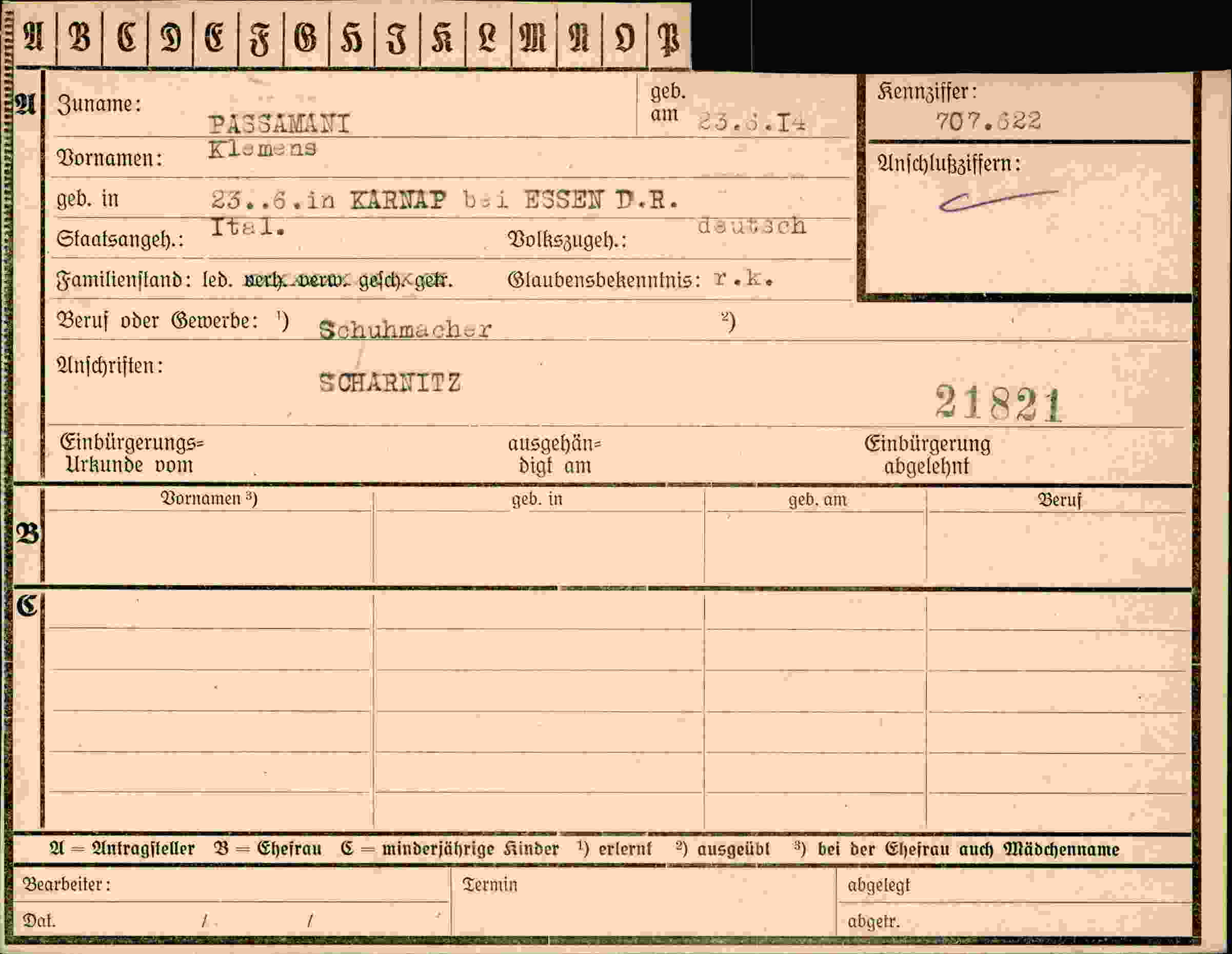 Dokument für Klemens PassAMANI