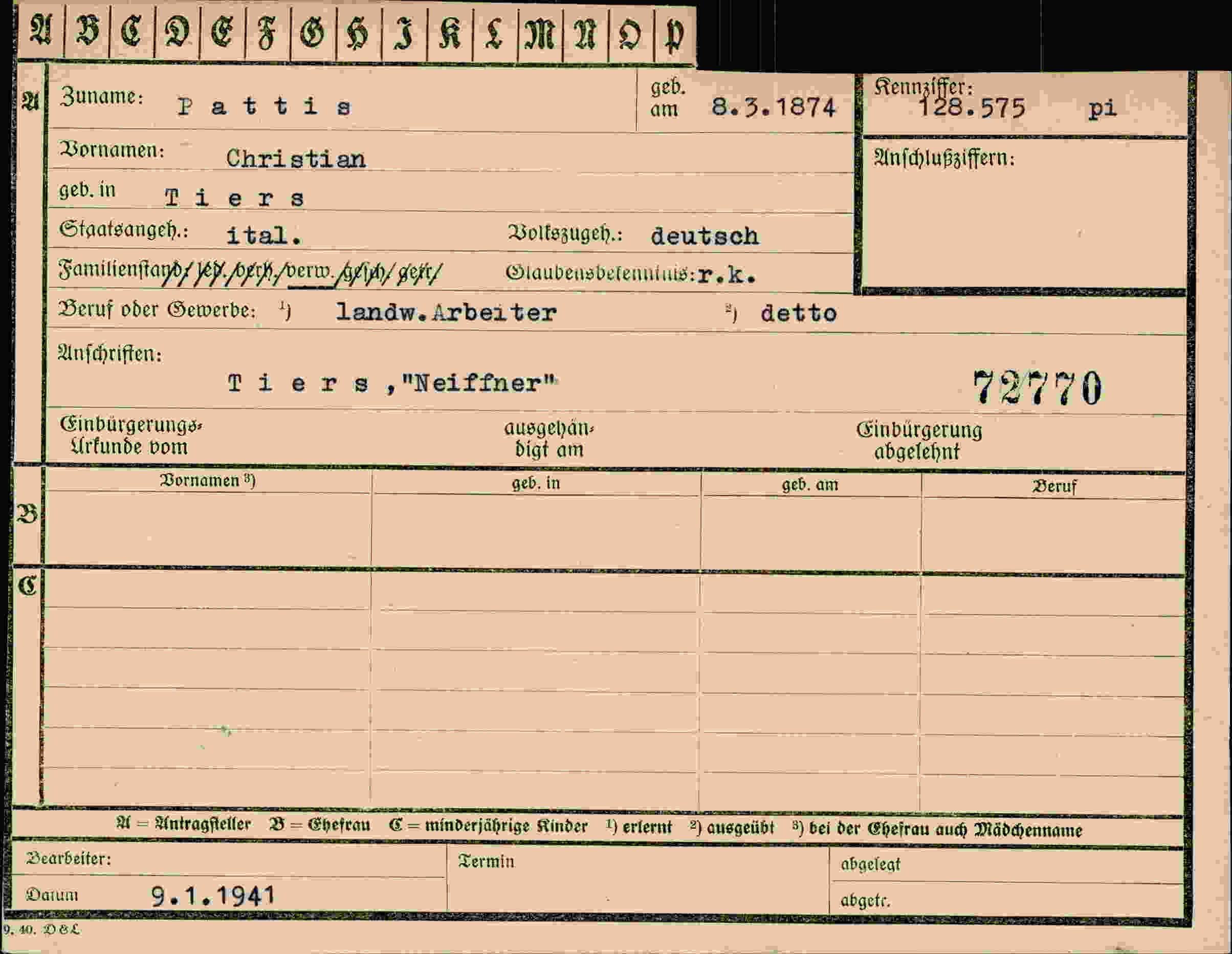 Dokument für Christian Pattis