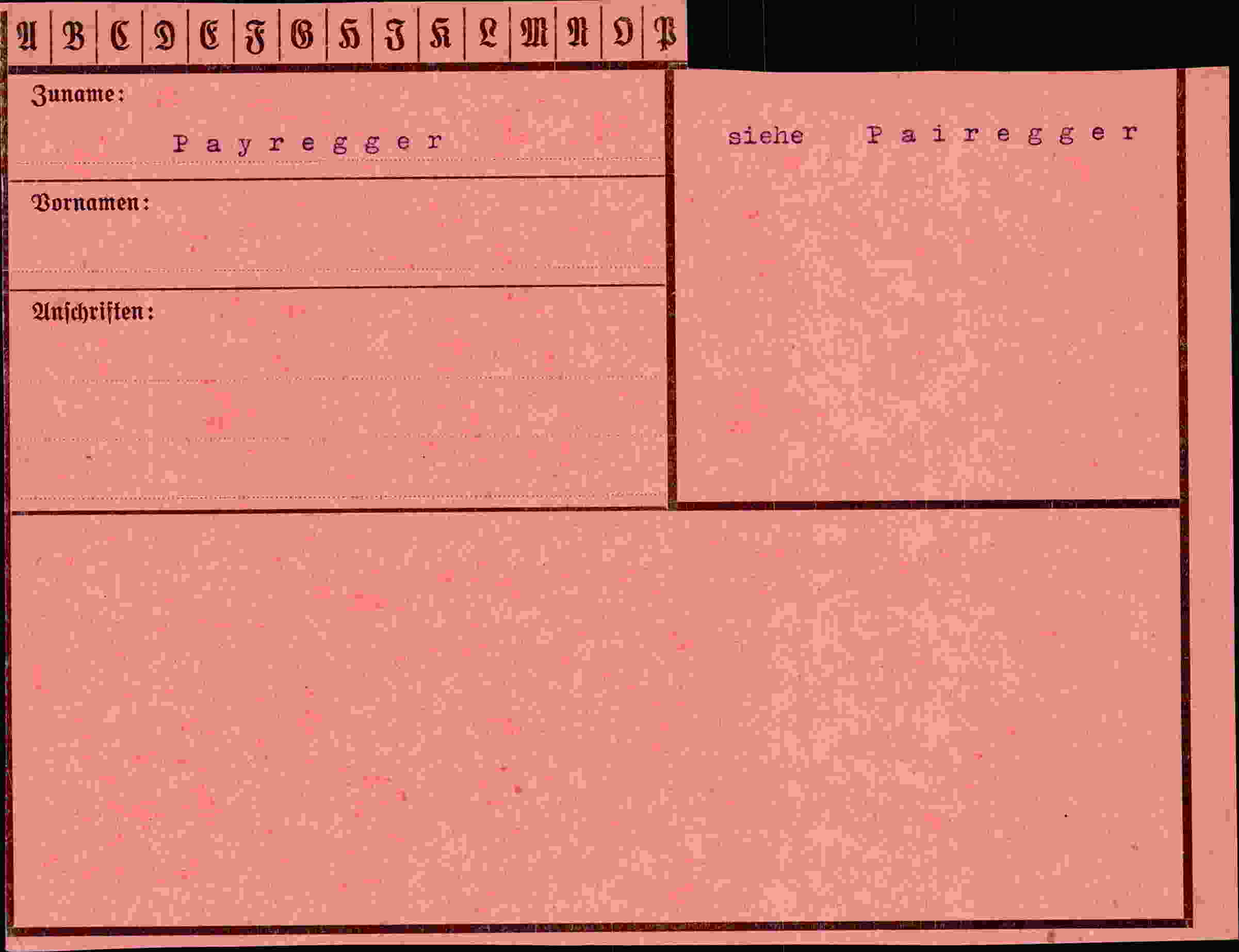 Vorderseite des Dokuments